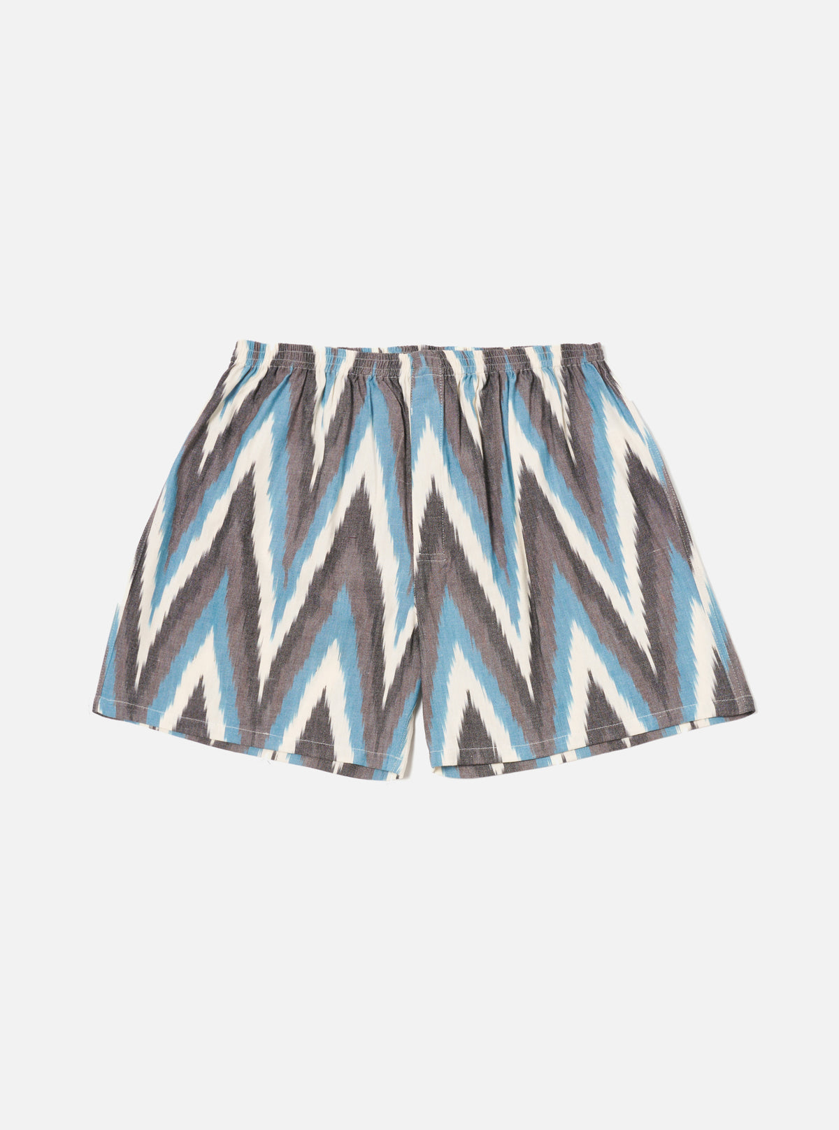 Universal Works Boxer Short in Ecru Ikat II Cotton