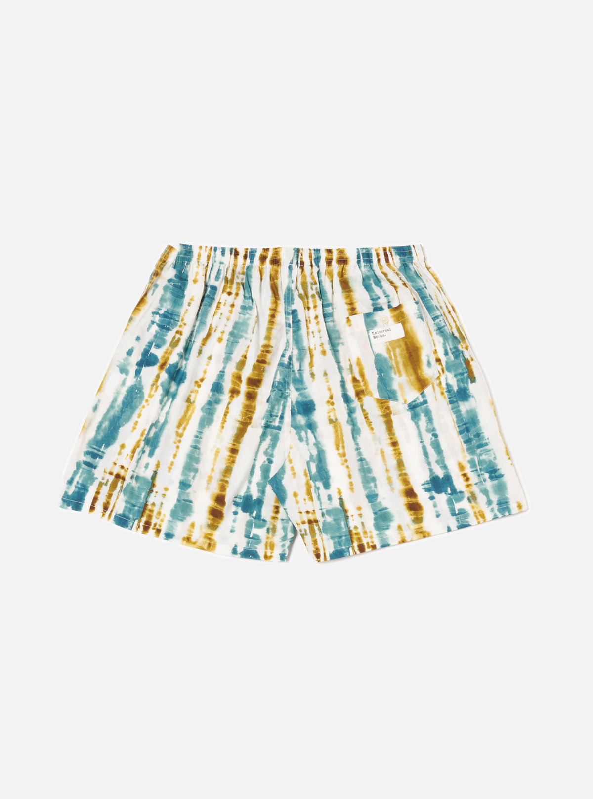 Universal Works Boxer Short in Ecru Paint Print