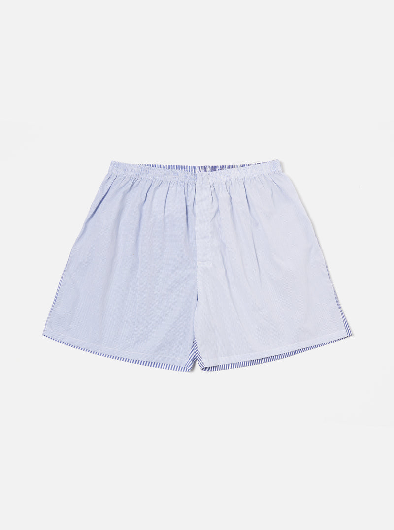 Universal Works 3 Pack Boxer Short in Blue Classic Mix