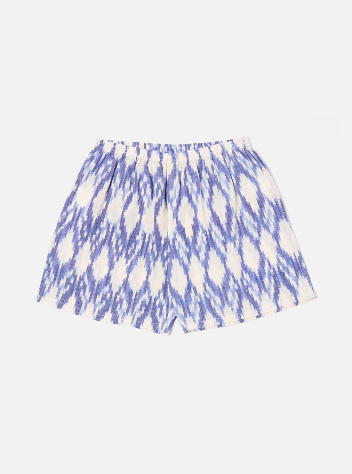 Universal Works Boxer Short in Ecru Ikat I Cotton