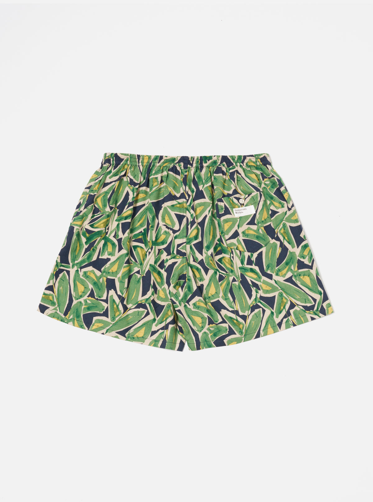 Universal Works Boxer Short in Navy Artist Flower Lincot