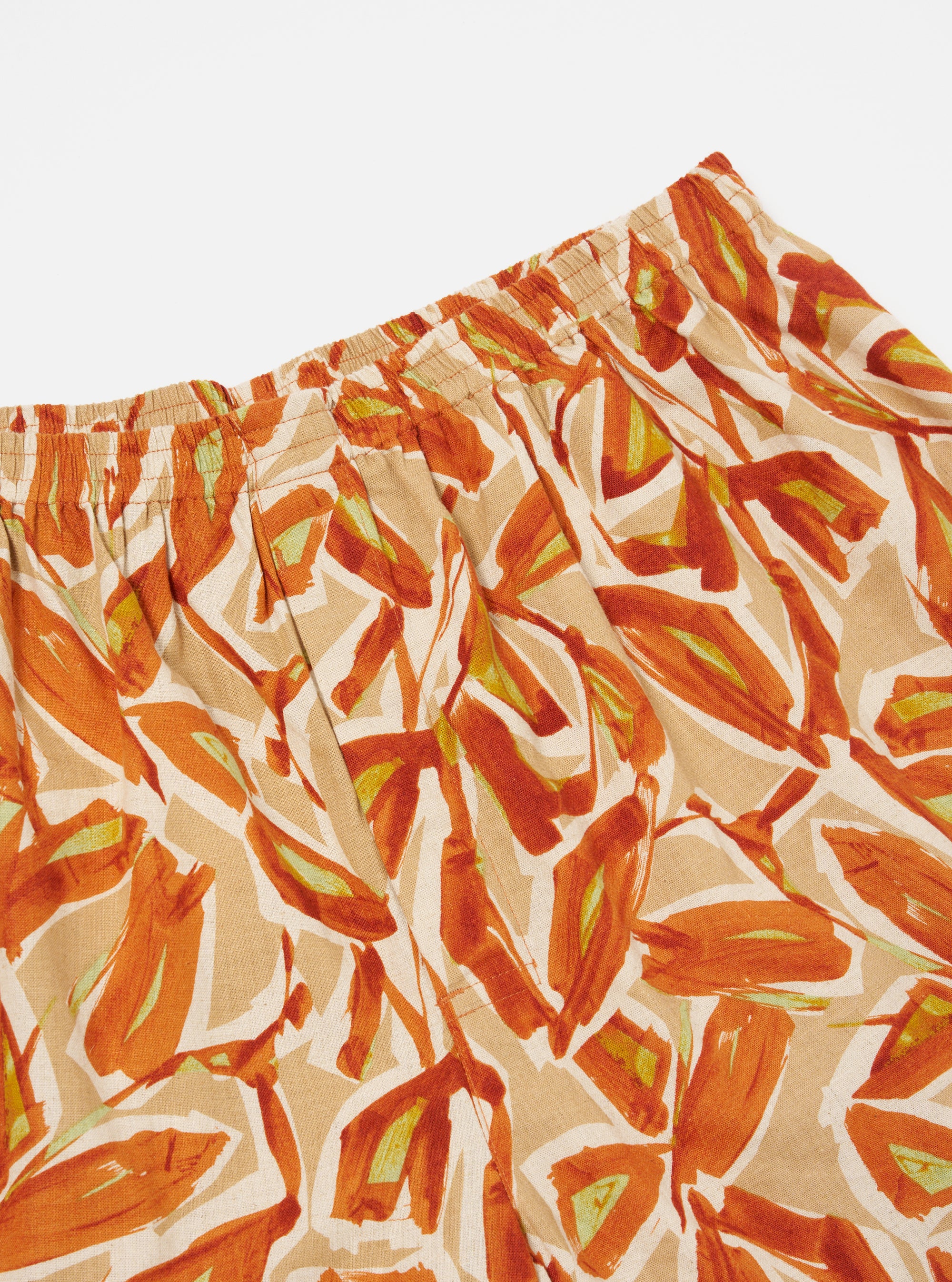 Universal Works Boxer Short in Terracotta Artist Flower Lincot