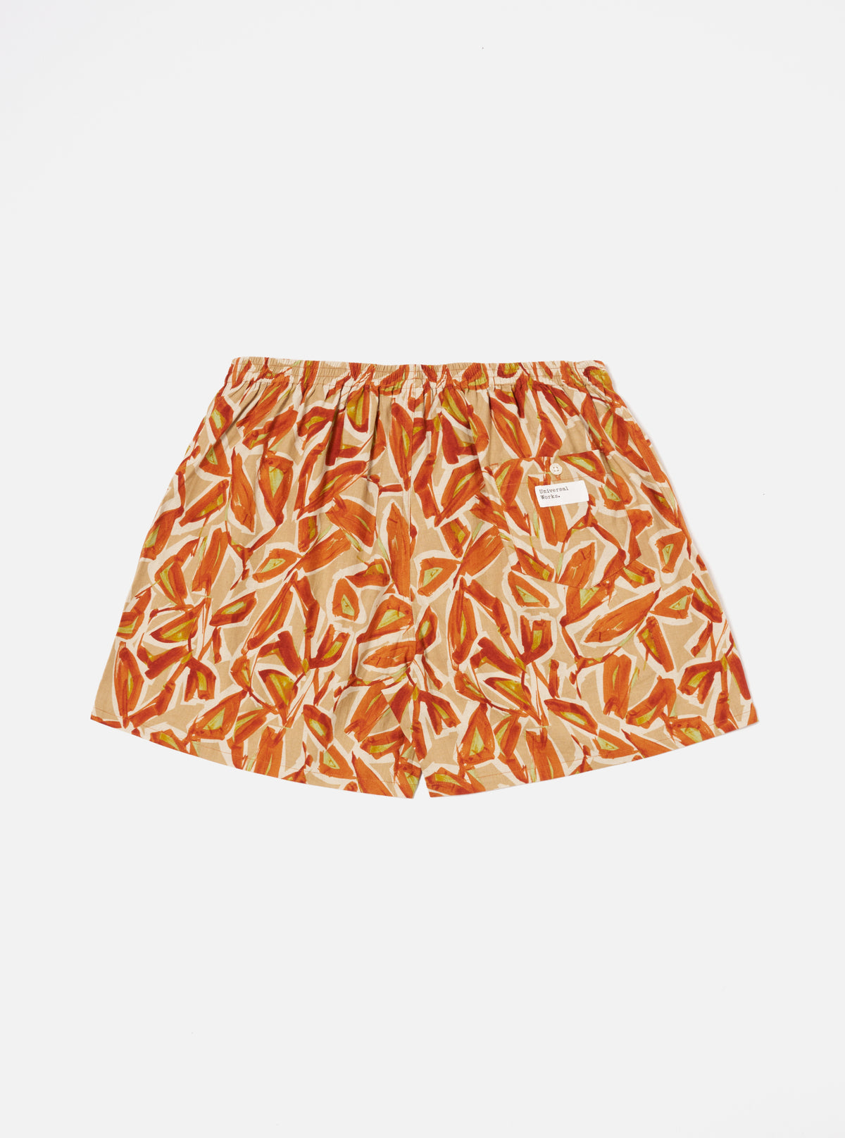 Universal Works Boxer Short in Terracotta Artist Flower Lincot