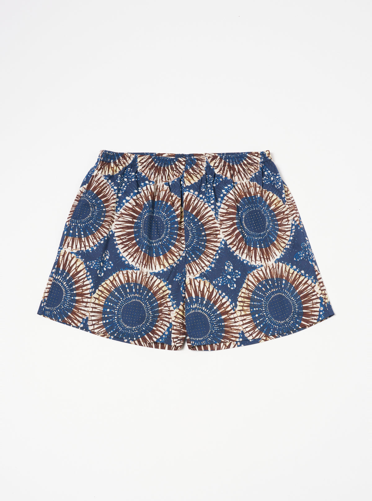 Universal Works Boxer Short in Navy Hokkoh Print