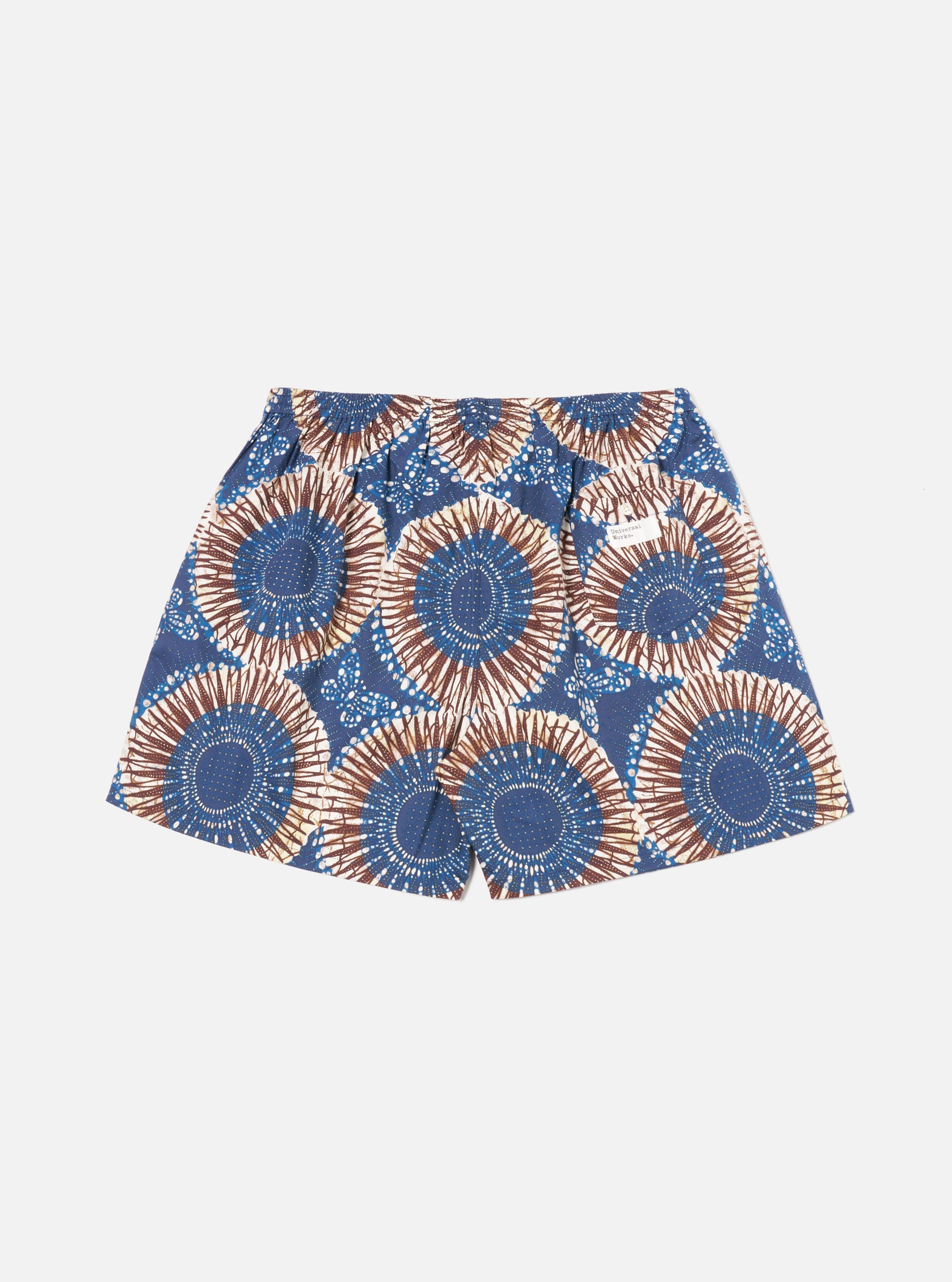 Universal Works Boxer Short in Navy Hokkoh Print