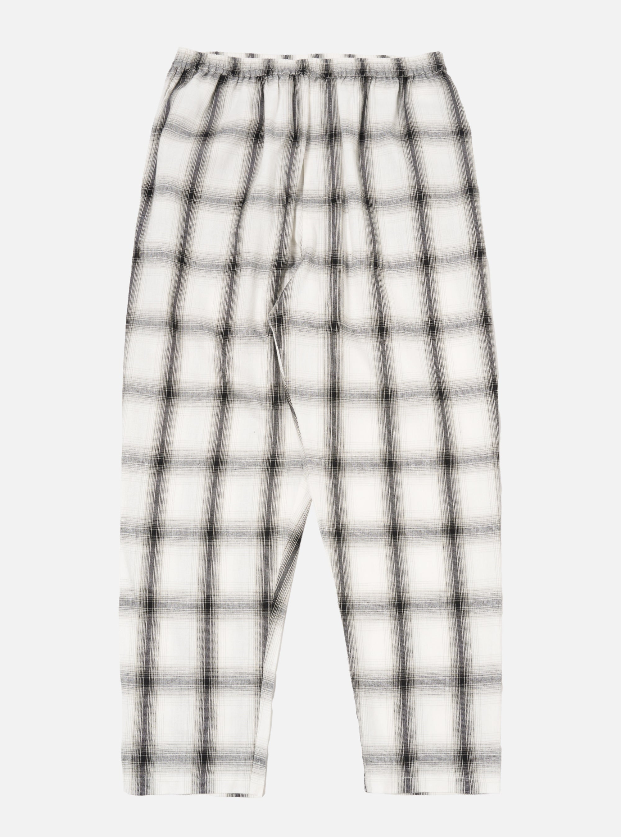 Universal Works Pyjama Pant in Ecru Shadow Check