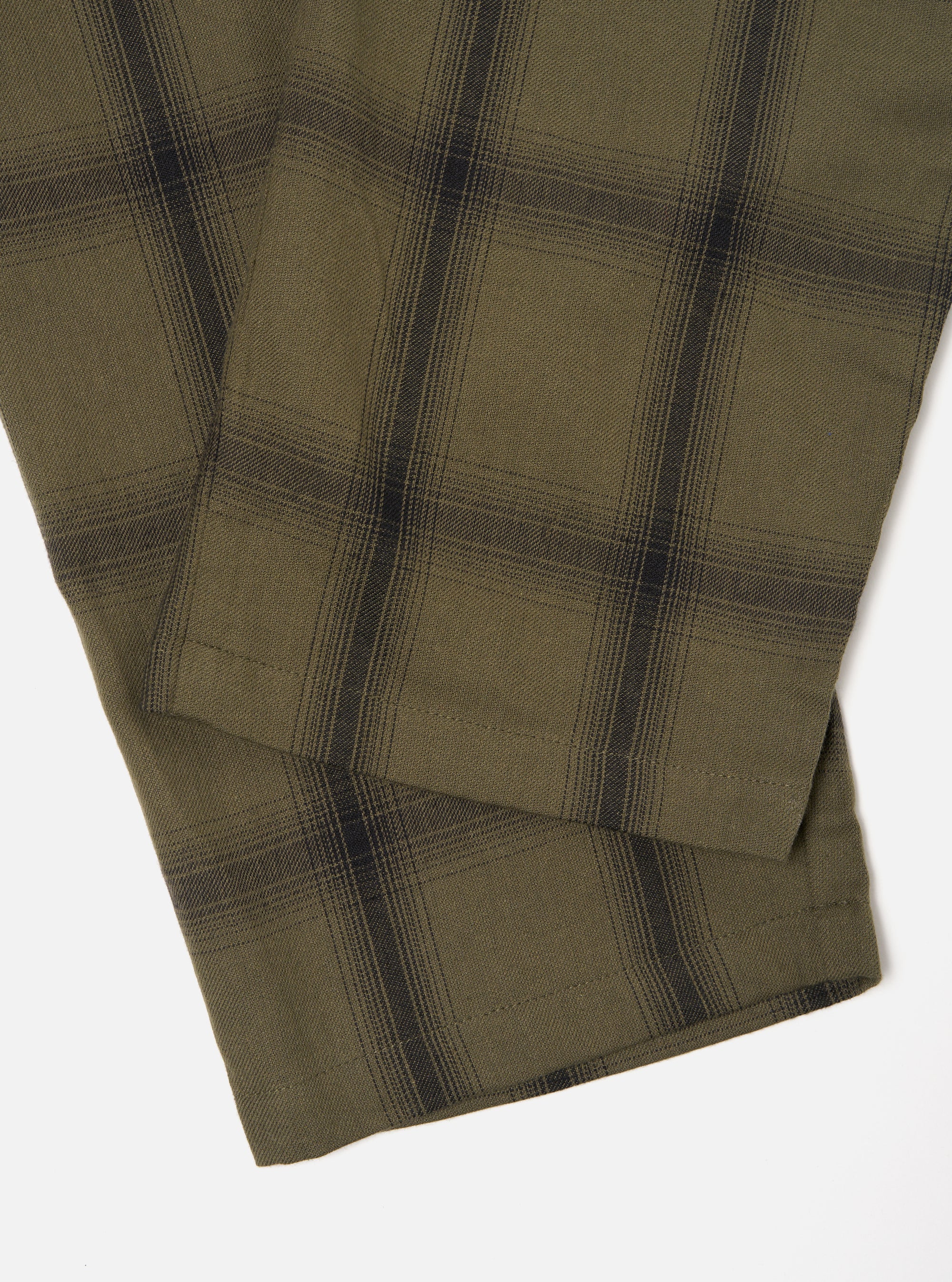 Universal Works Pyjama Pant in Olive Shadow Check