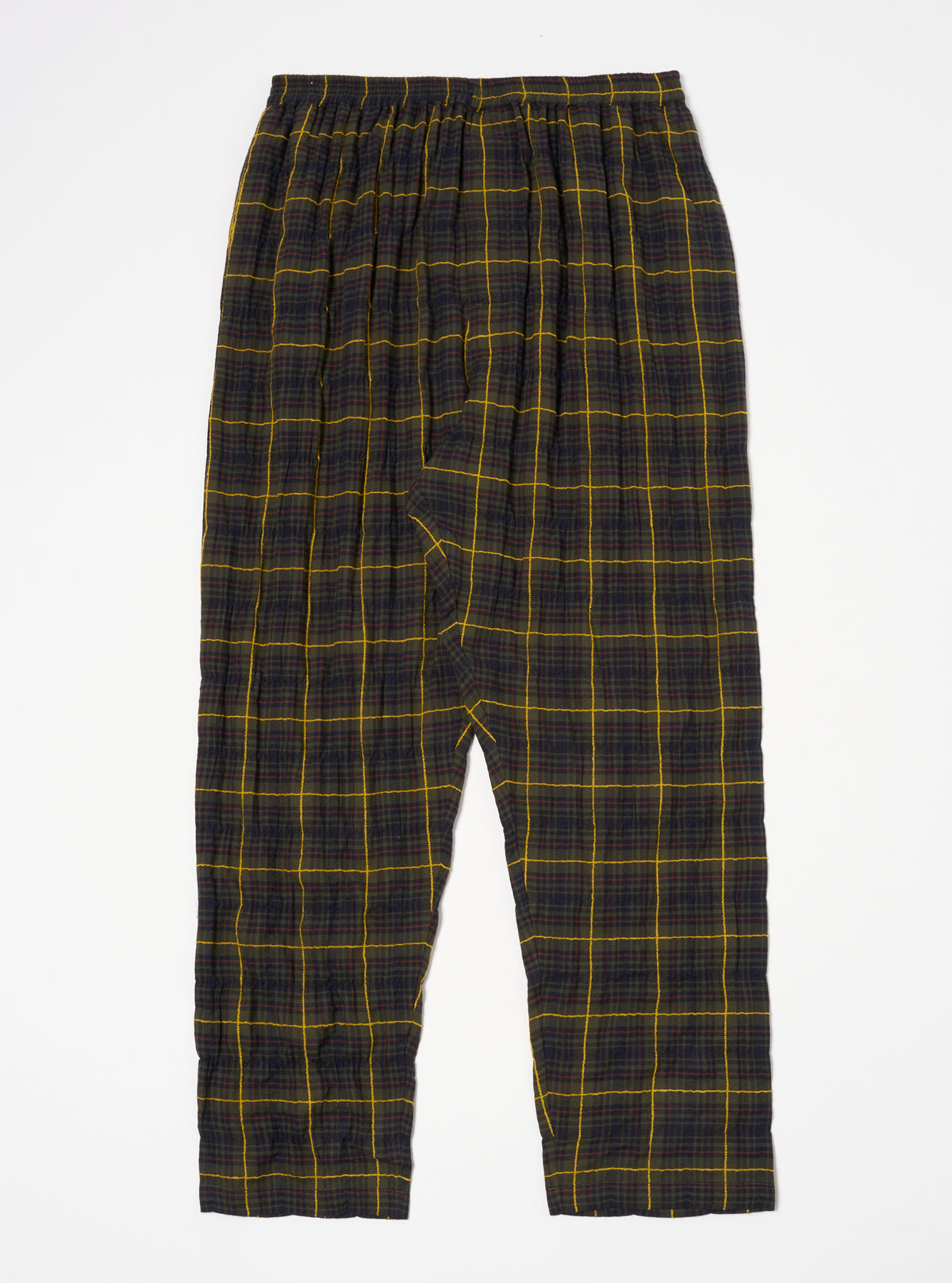 Universal Works Pyjama Pant in Olive JP Herringbone Check