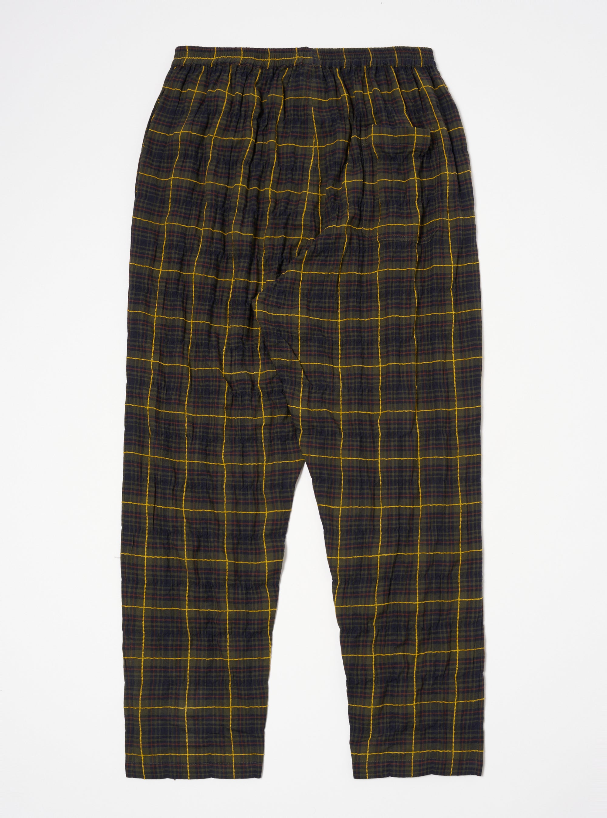 Universal Works Pyjama Pant in Olive JP Herringbone Check