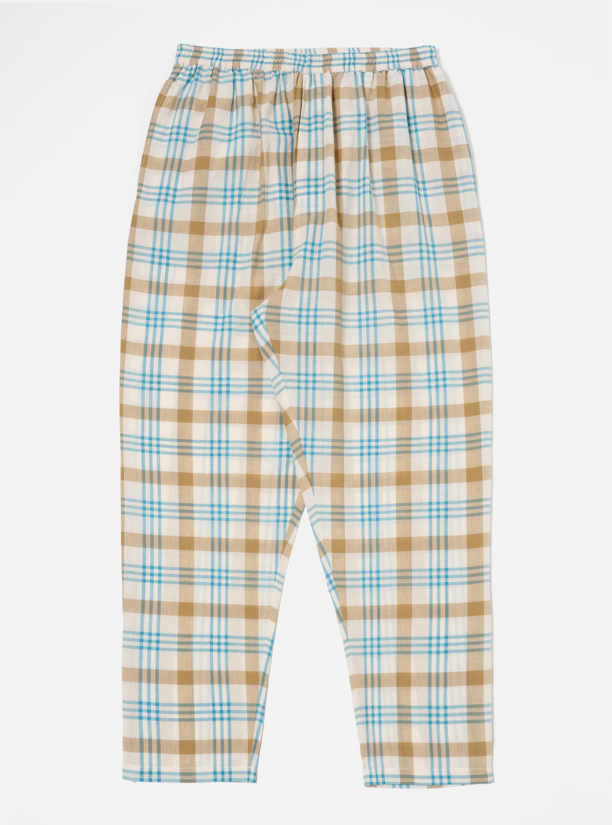 Universal Works Pyjama Pant in Ecru Madras Check