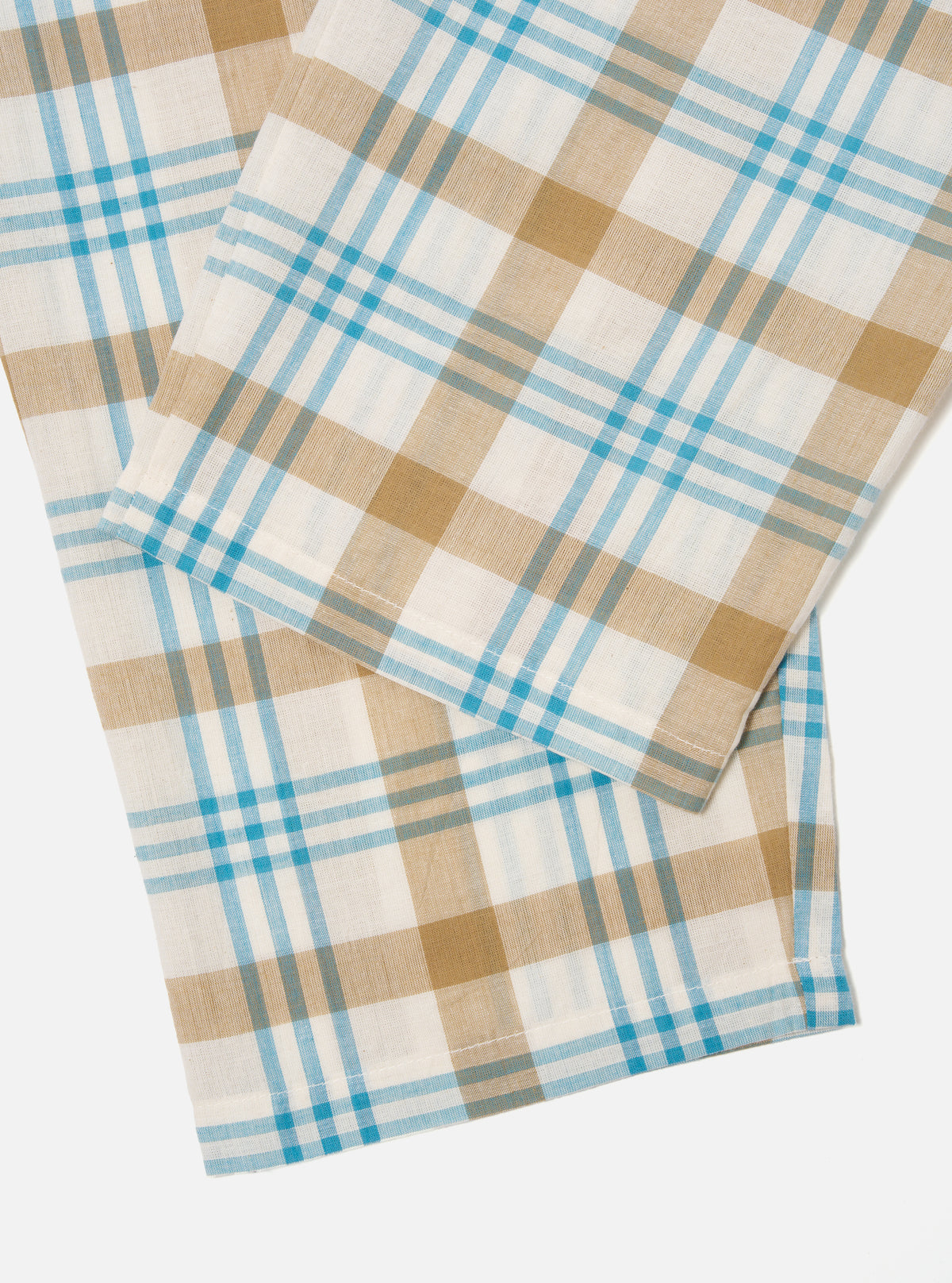 Universal Works Pyjama Pant in Ecru Madras Check