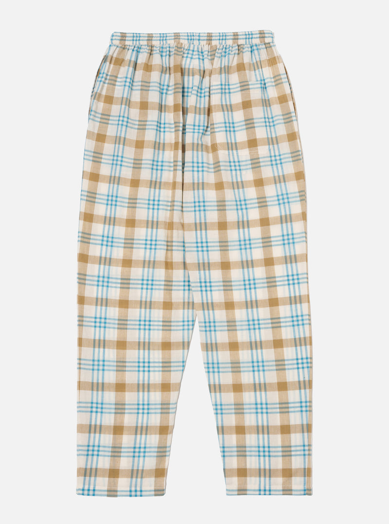 Universal Works Pyjama Pant in Ecru Madras Check