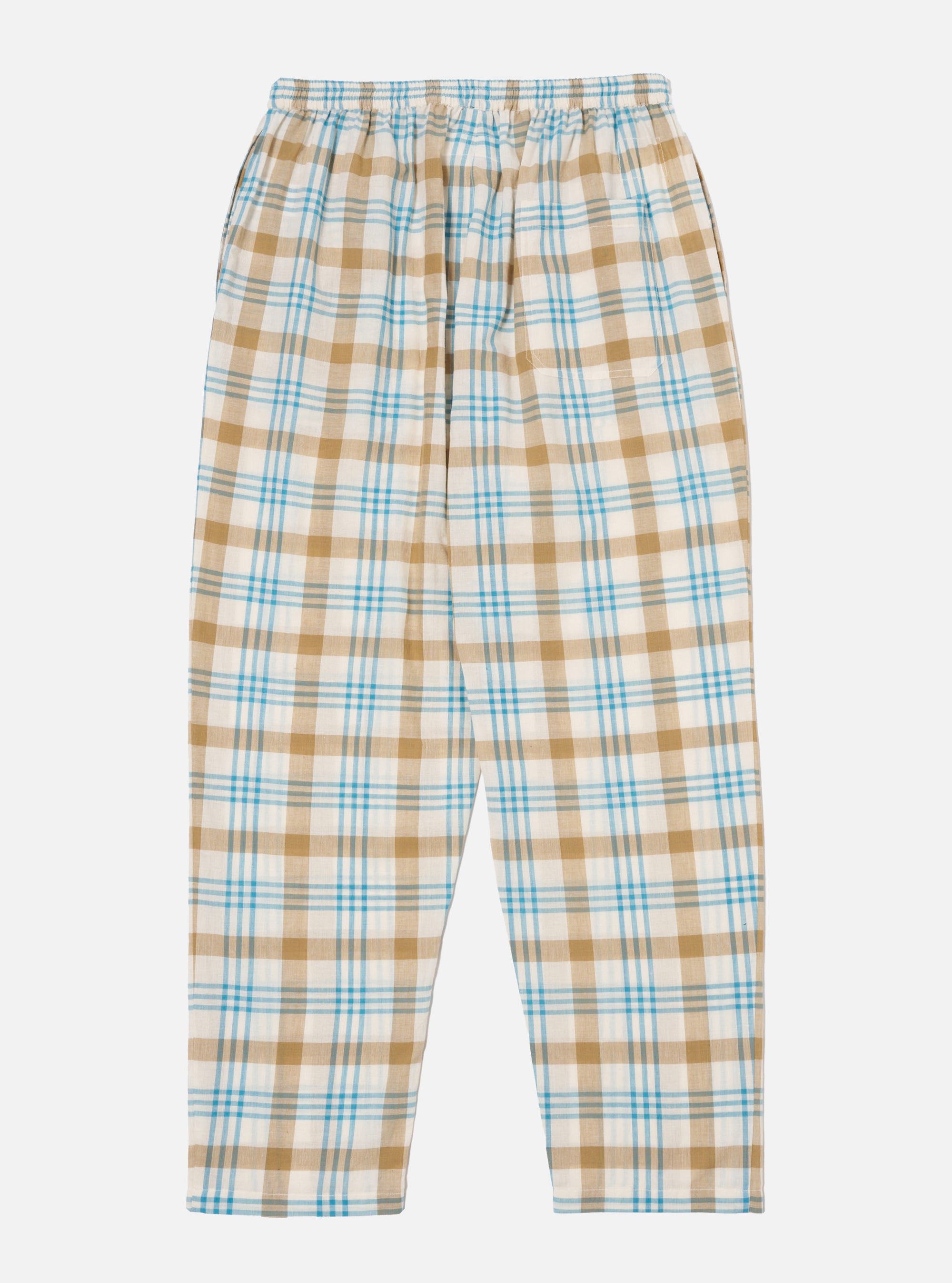 Universal Works Pyjama Pant in Ecru Madras Check