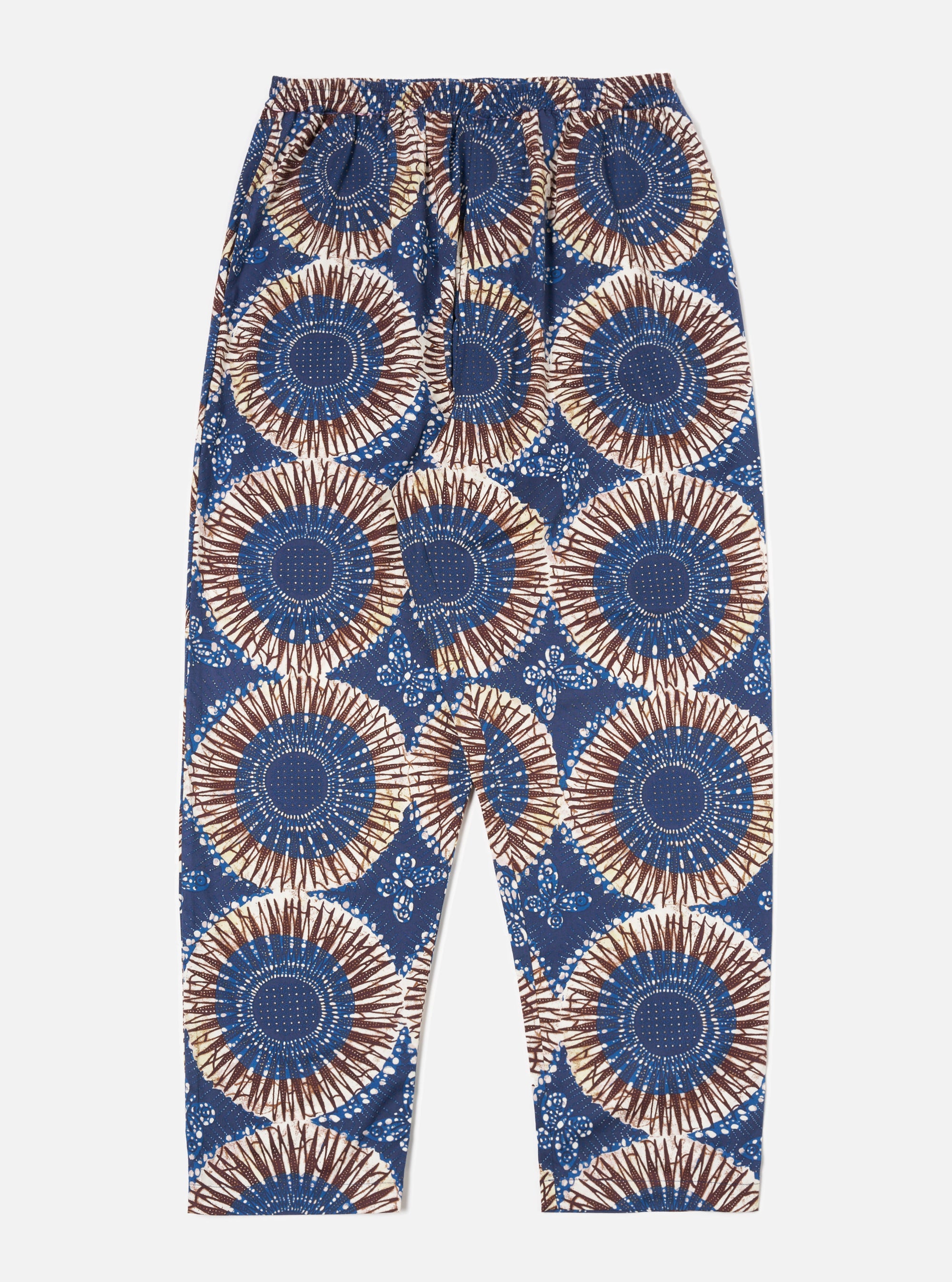 Universal Works Pyjama Pant in Navy Hokkoh Print