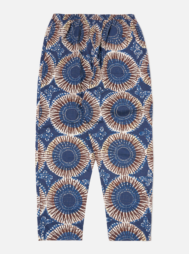 Universal Works Pyjama Pant in Navy Hokkoh Print