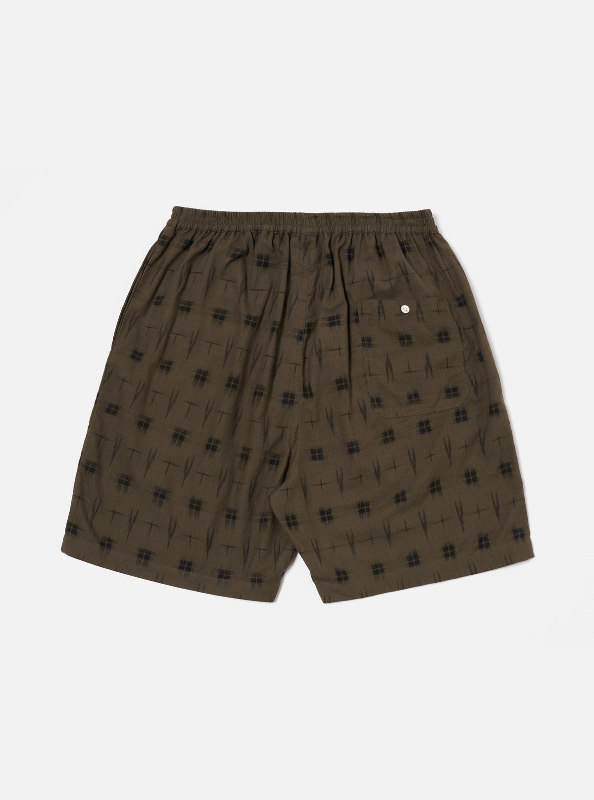 Universal Works Pyjama Short in Olive Windows Check