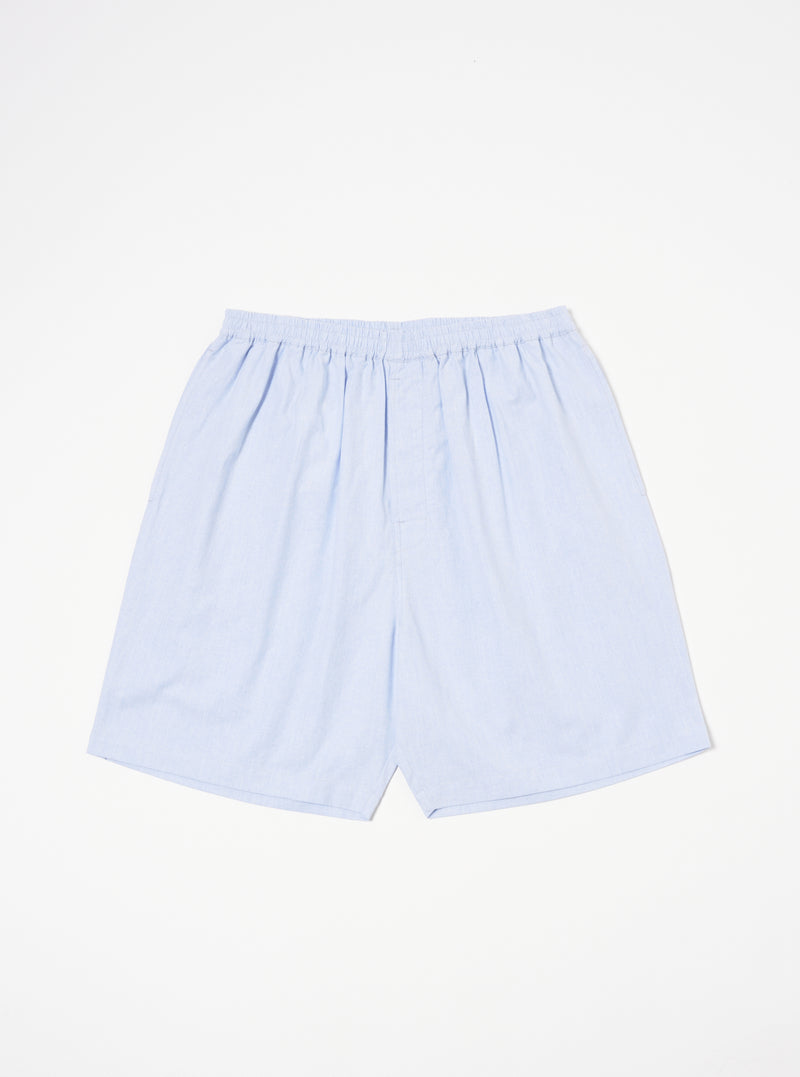 Universal Works Pyjama Short in Ice Blue Recycled Cotton