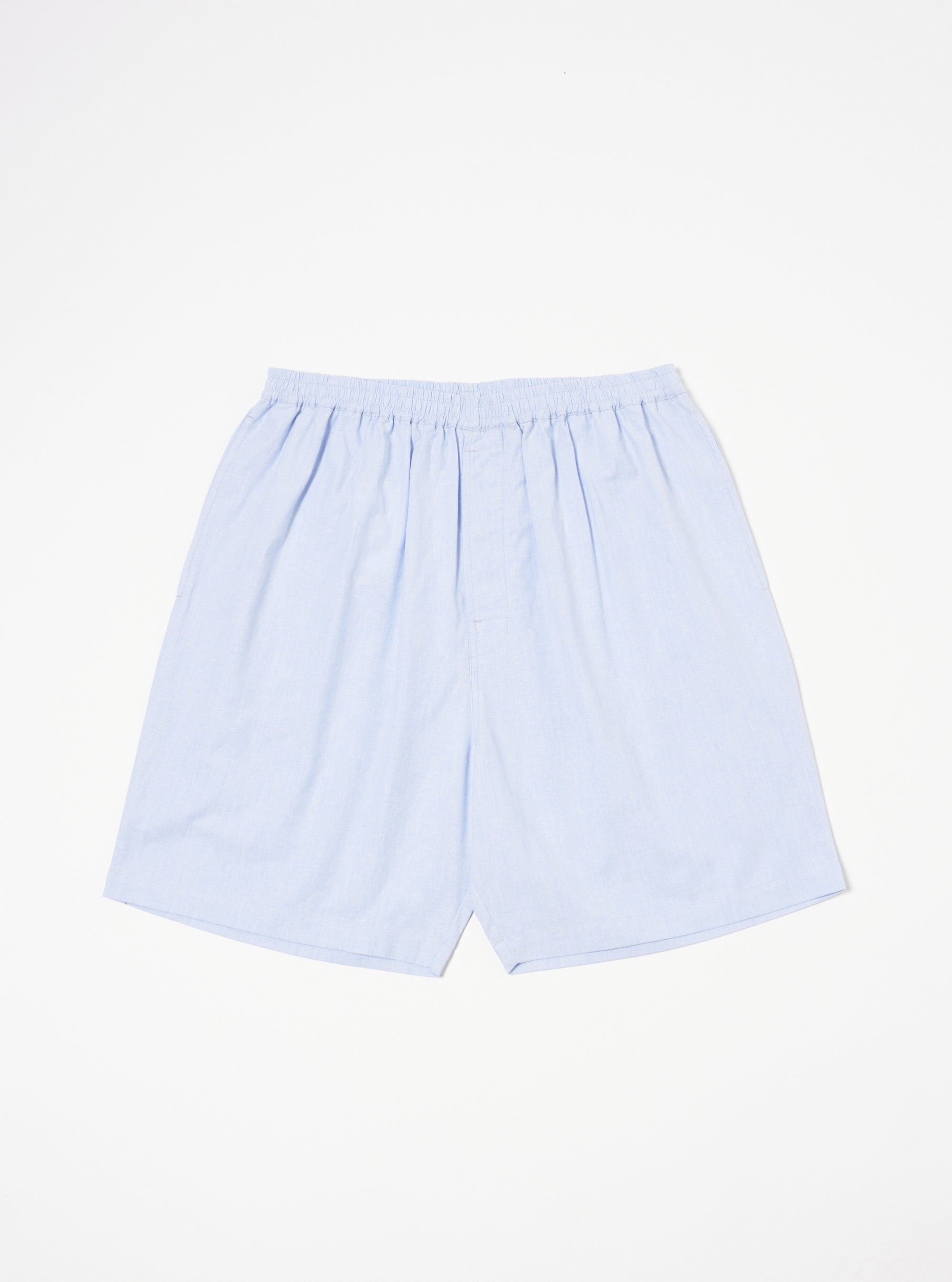 Universal Works Pyjama Short in Ice Blue Recycled Cotton