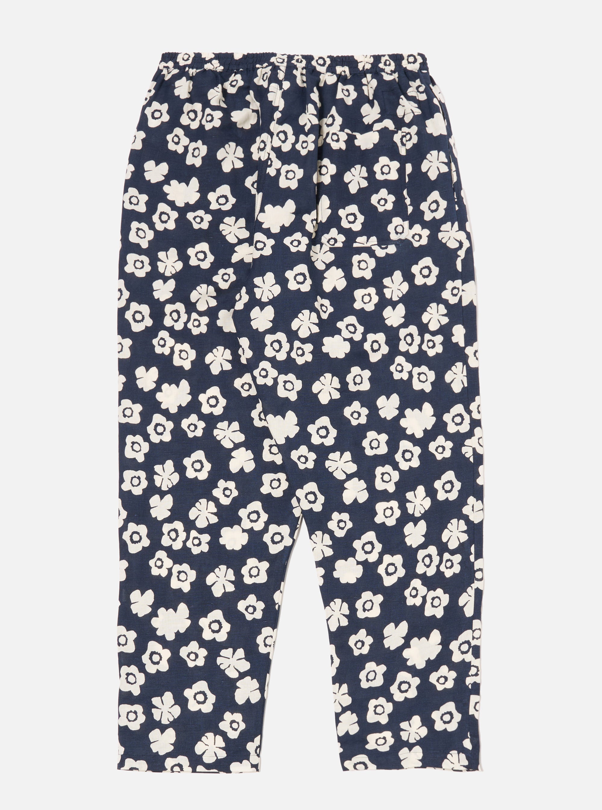 Universal Works Long Pyjama Set in Navy Flower Print