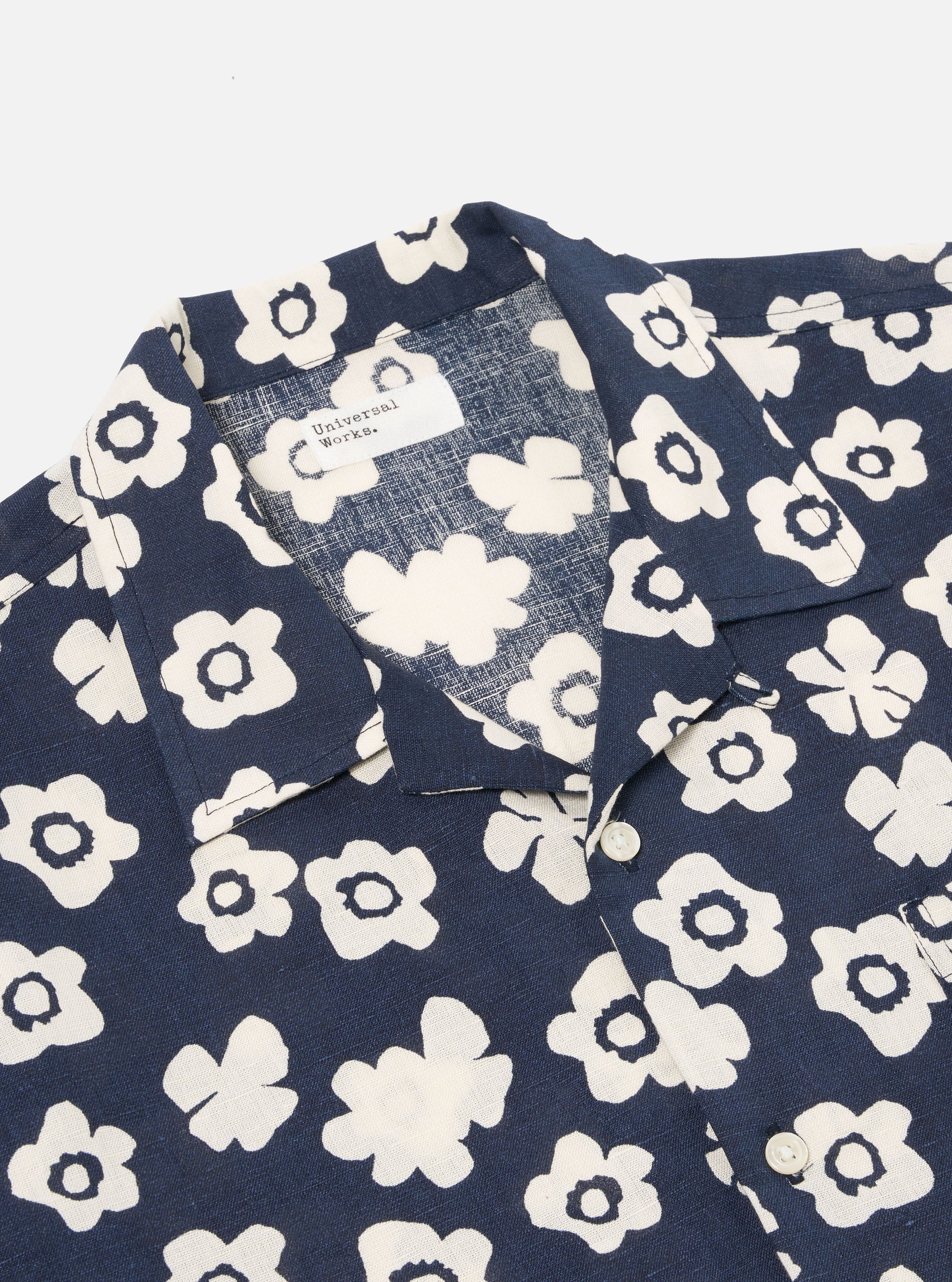 Universal Works Long Pyjama Set in Navy Flower Print