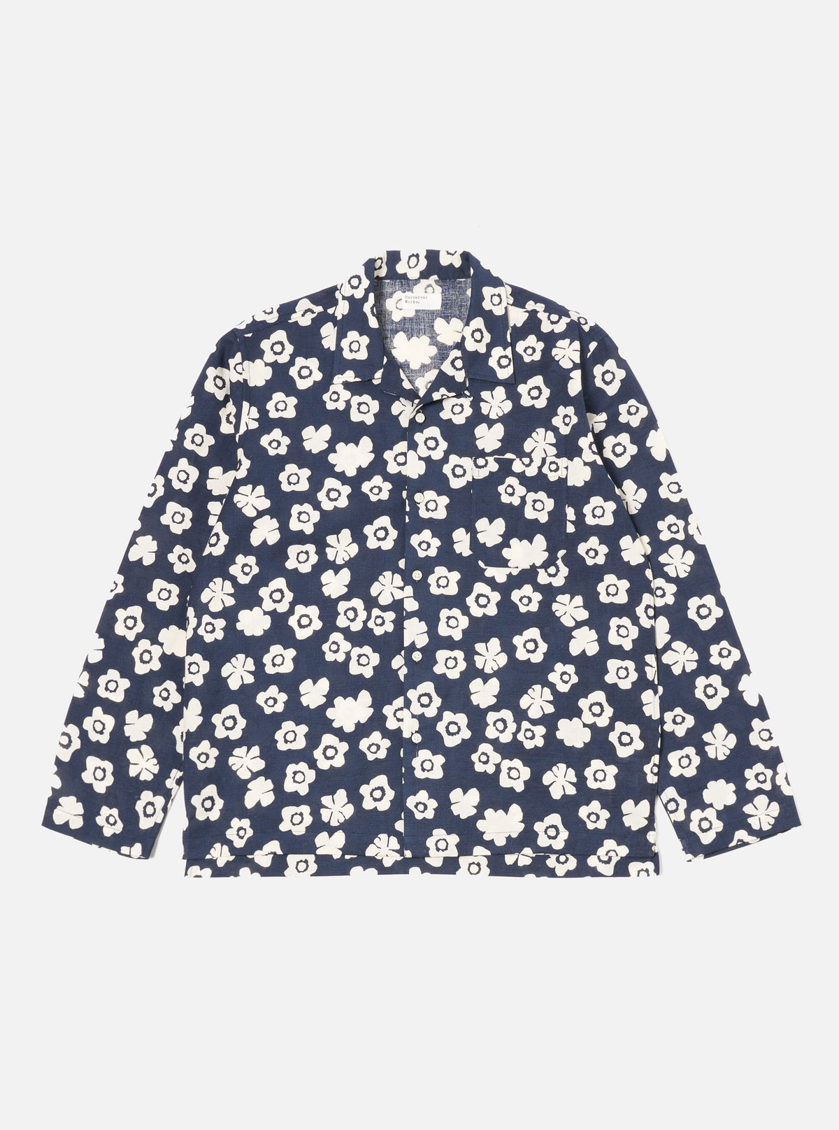 Universal Works Long Pyjama Set in Navy Flower Print