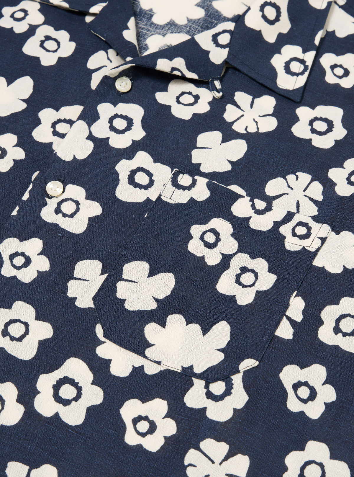 Universal Works Long Pyjama Set in Navy Flower Print