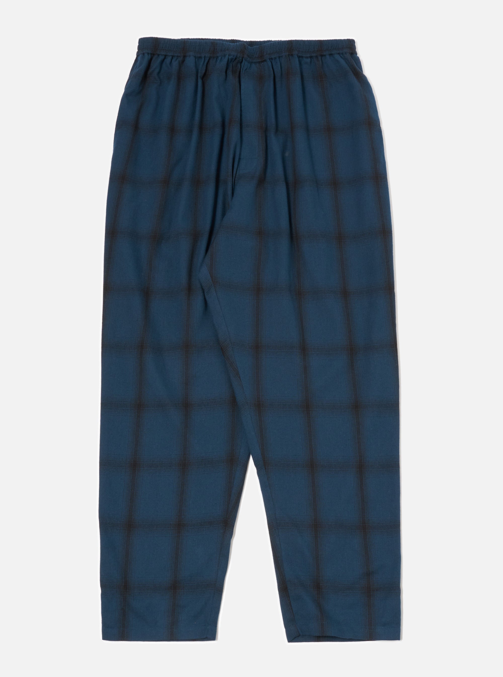 Universal Works Long Pyjama Set in Navy Shadow Check