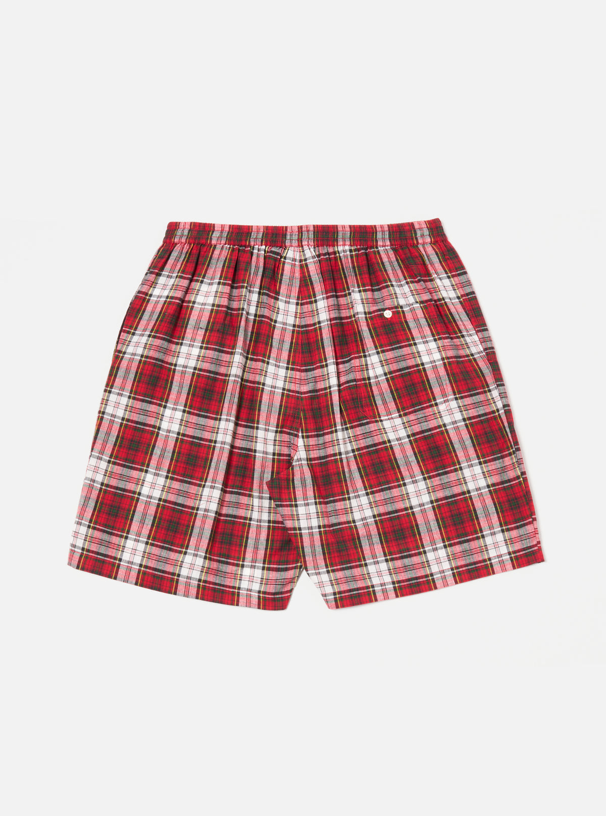 Universal Works Short Pyjama Set in Red Madras Check