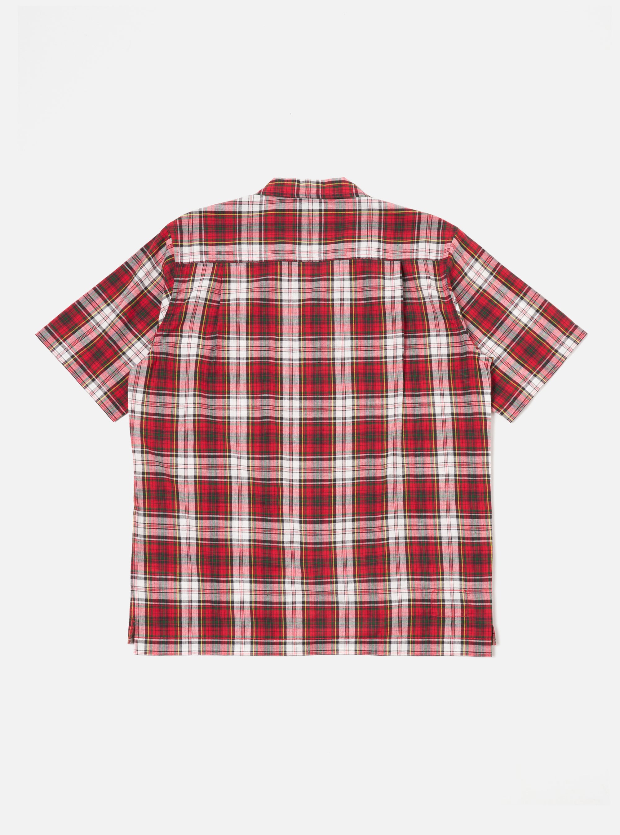 Universal Works Short Pyjama Set in Red Madras Check