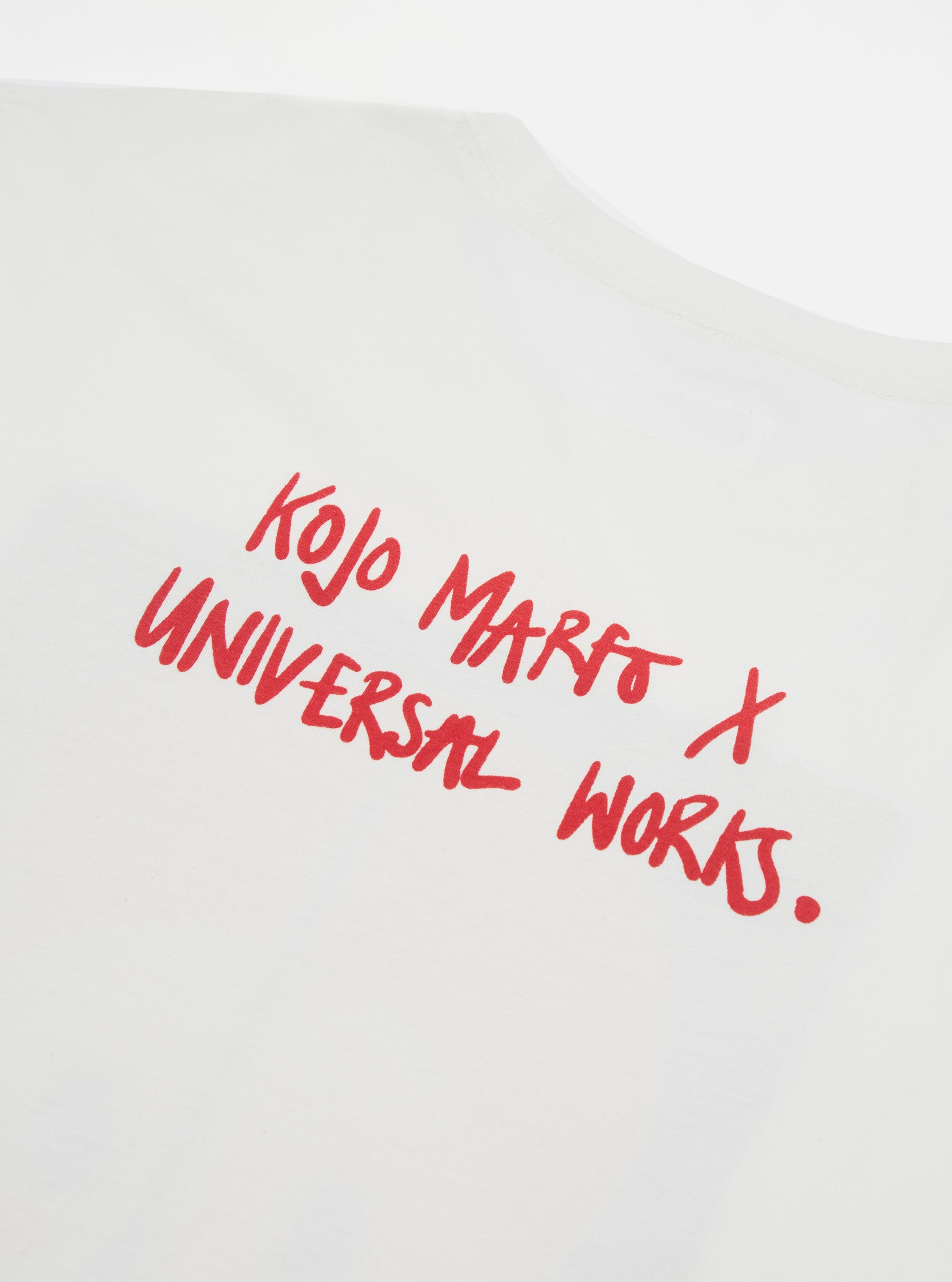 Kojo Marfo x Universal Works Print Tee in Ecru Cotton