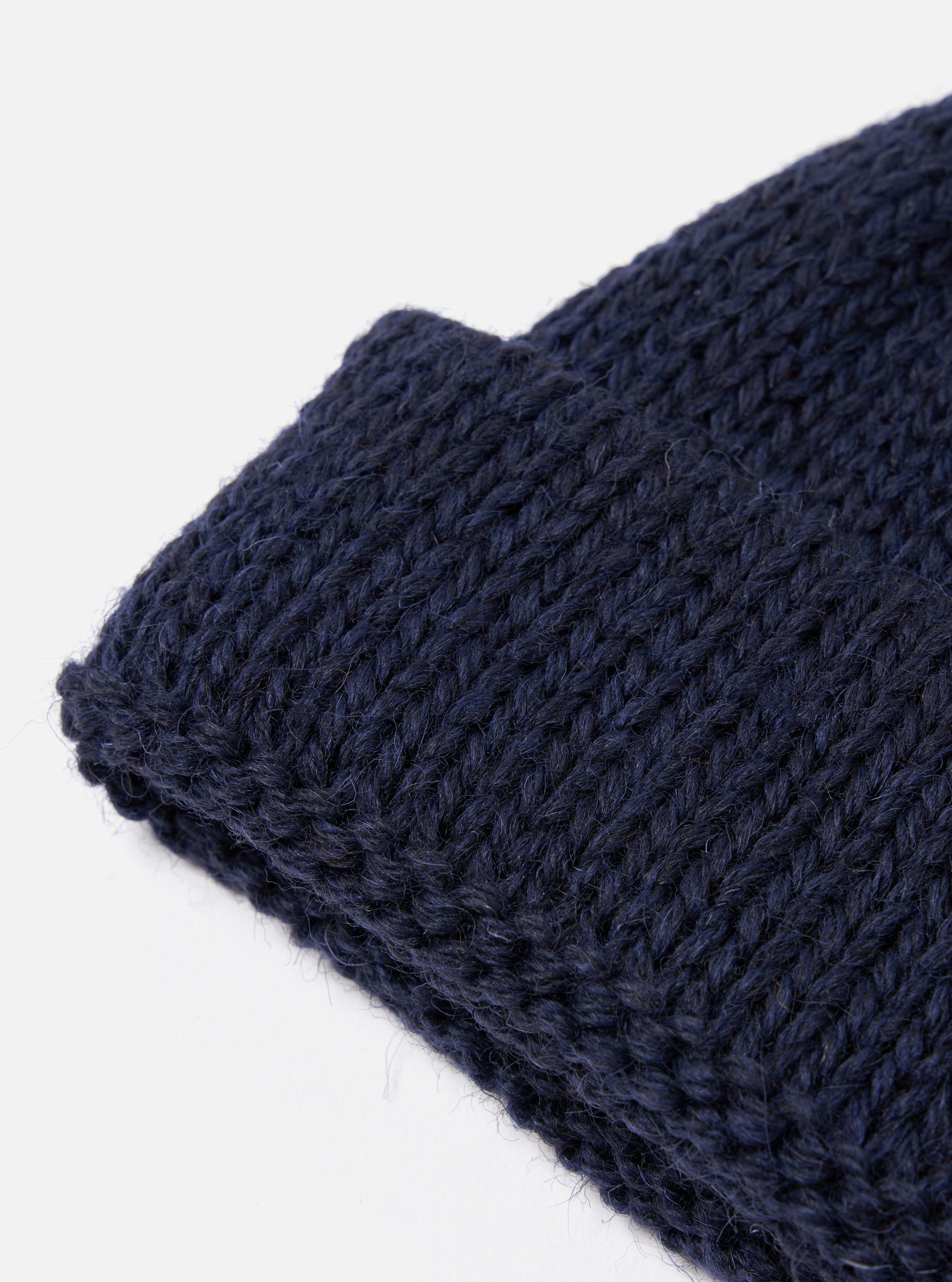 Universal Works Short Watch Cap in Navy British Wool