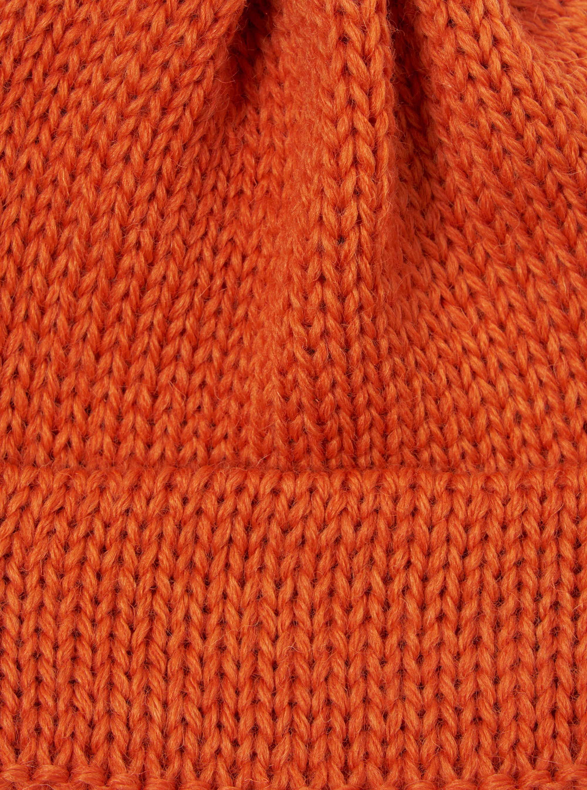 Universal Works Short Watch Cap in Orange British Wool