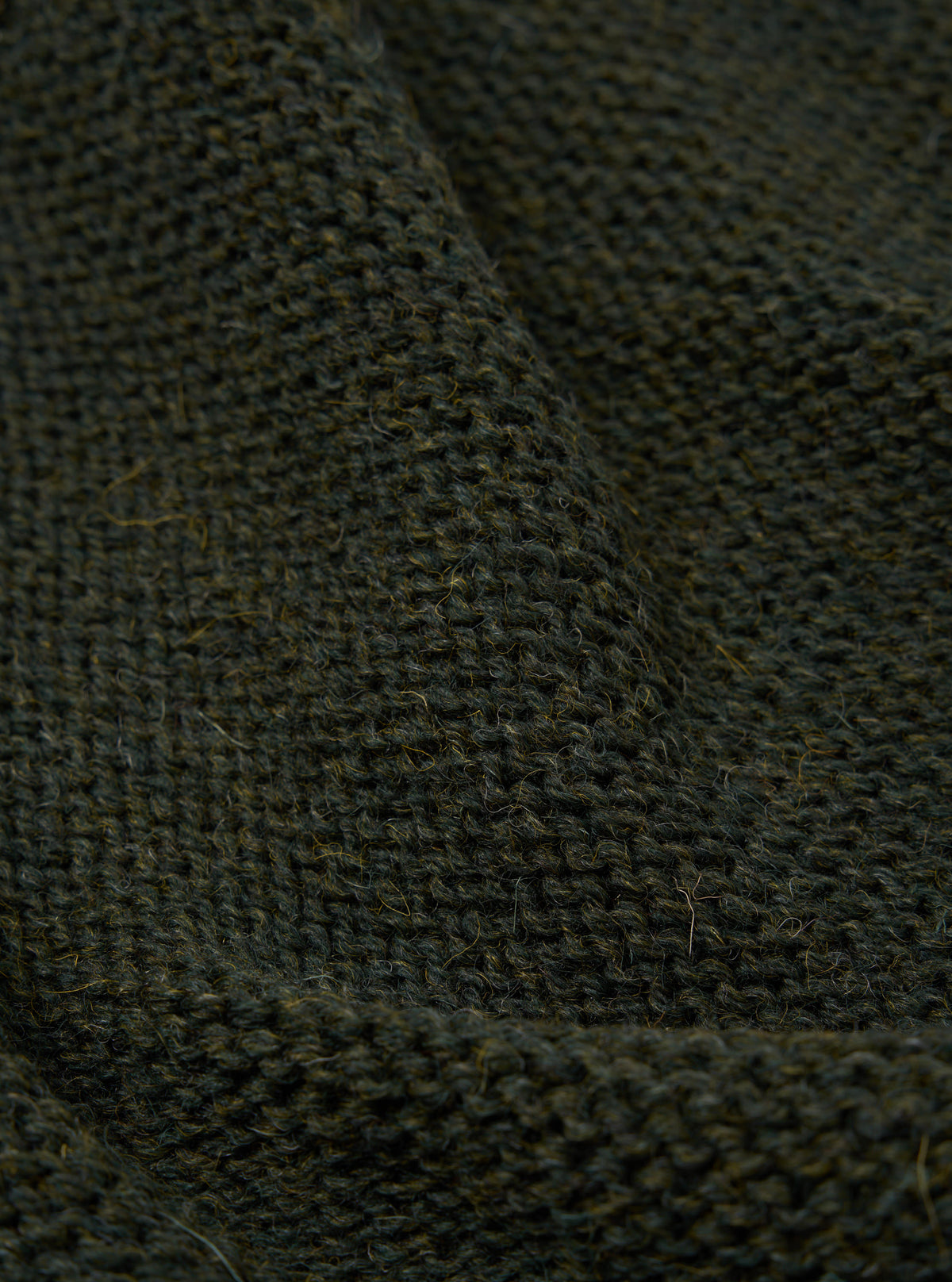 Universal Works Wool Scarf in Olive/Natural British Wool