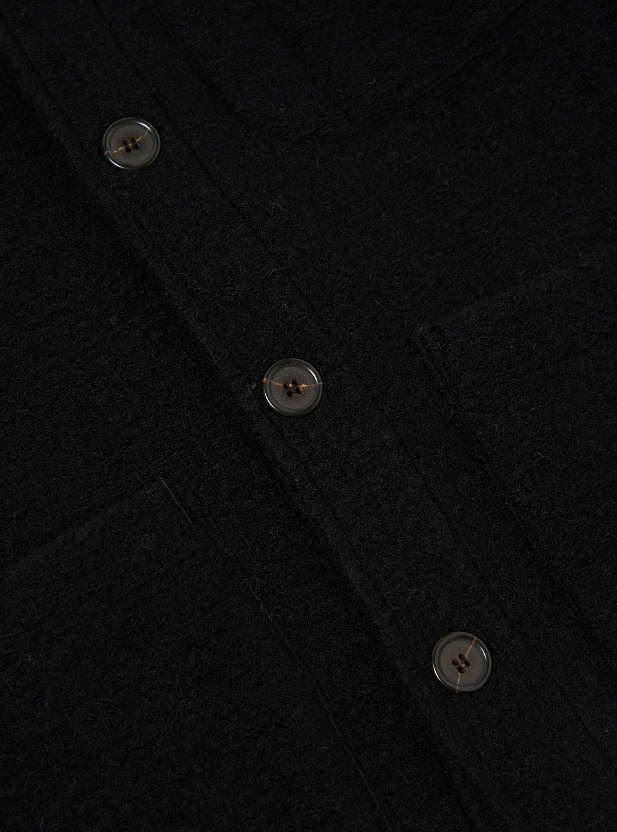 Universal Works Field Jacket in Black Wool Fleece