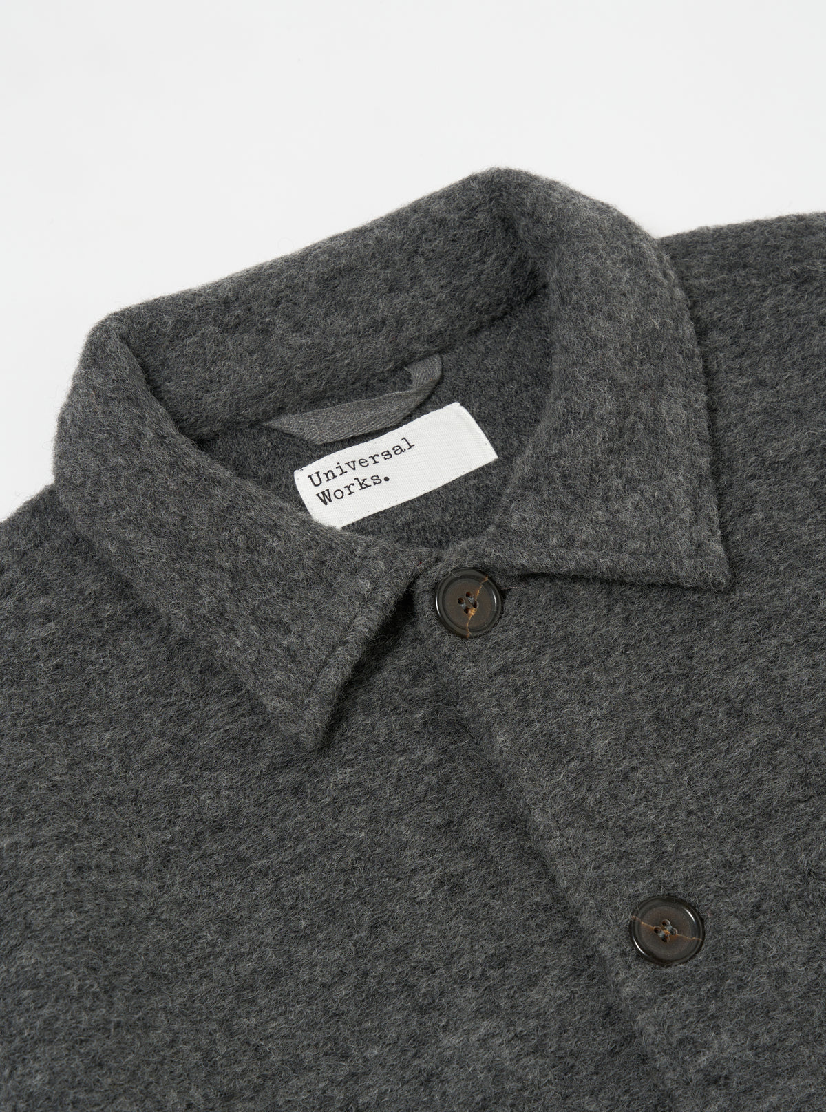 Universal Works Field Jacket in Grey Marl Wool Fleece