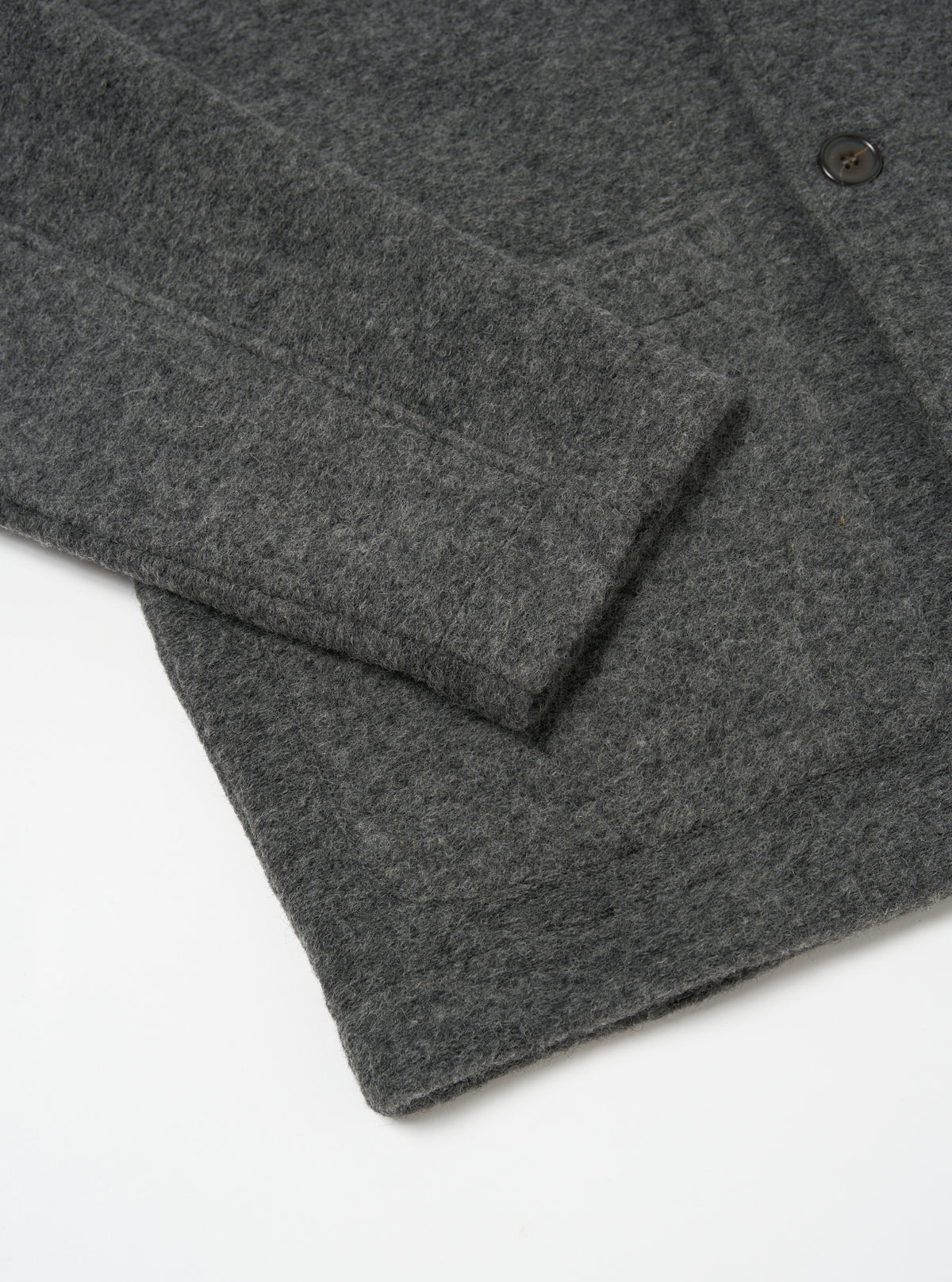 Universal Works Field Jacket in Grey Marl Wool Fleece