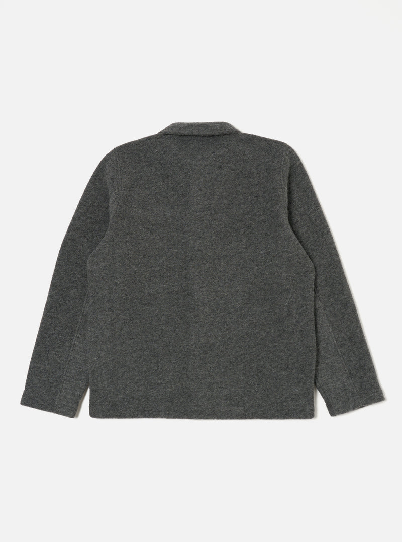 Universal Works Field Jacket in Grey Marl Wool Fleece