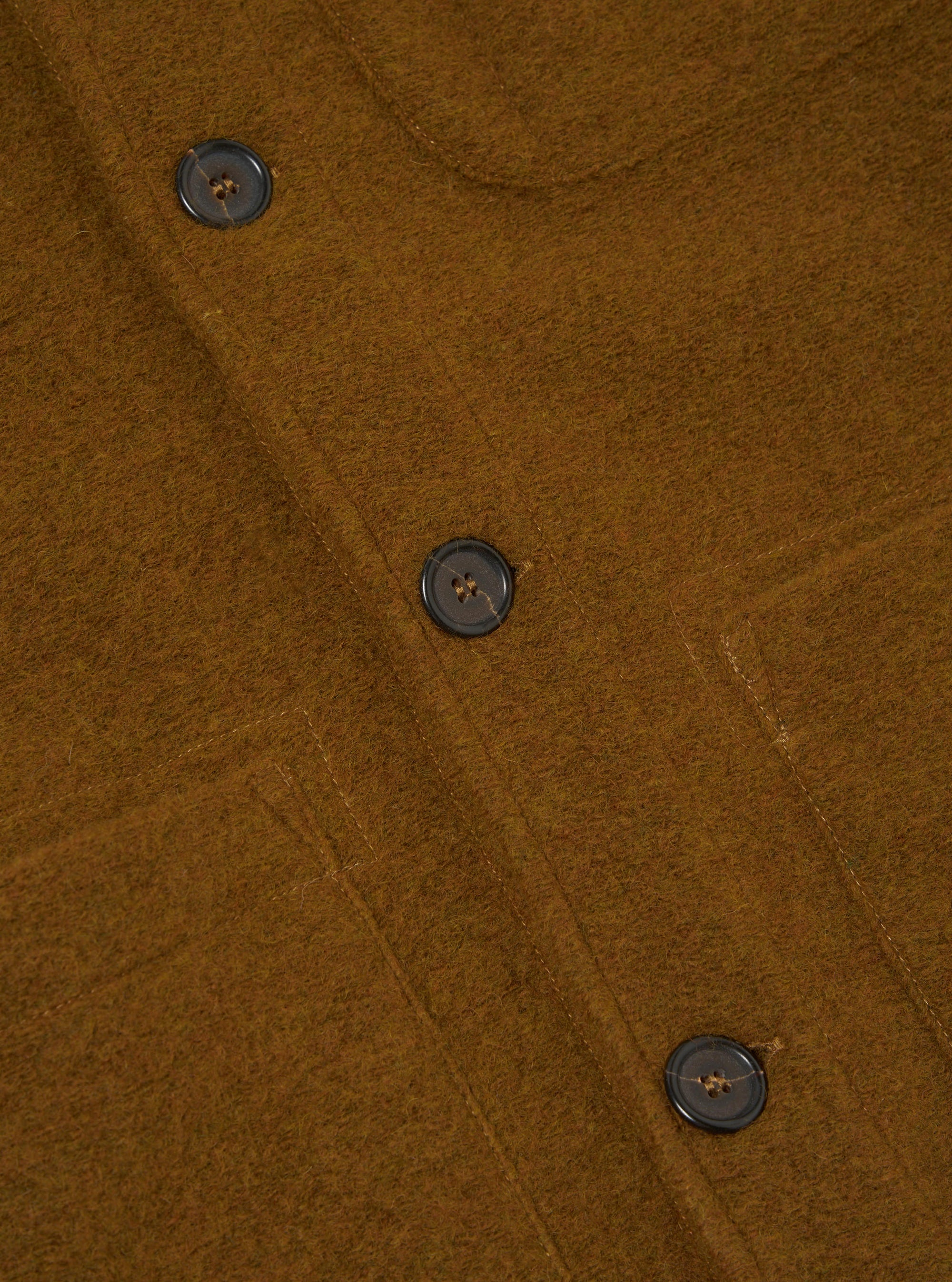 Universal Works Field Jacket in Mustard Wool Fleece