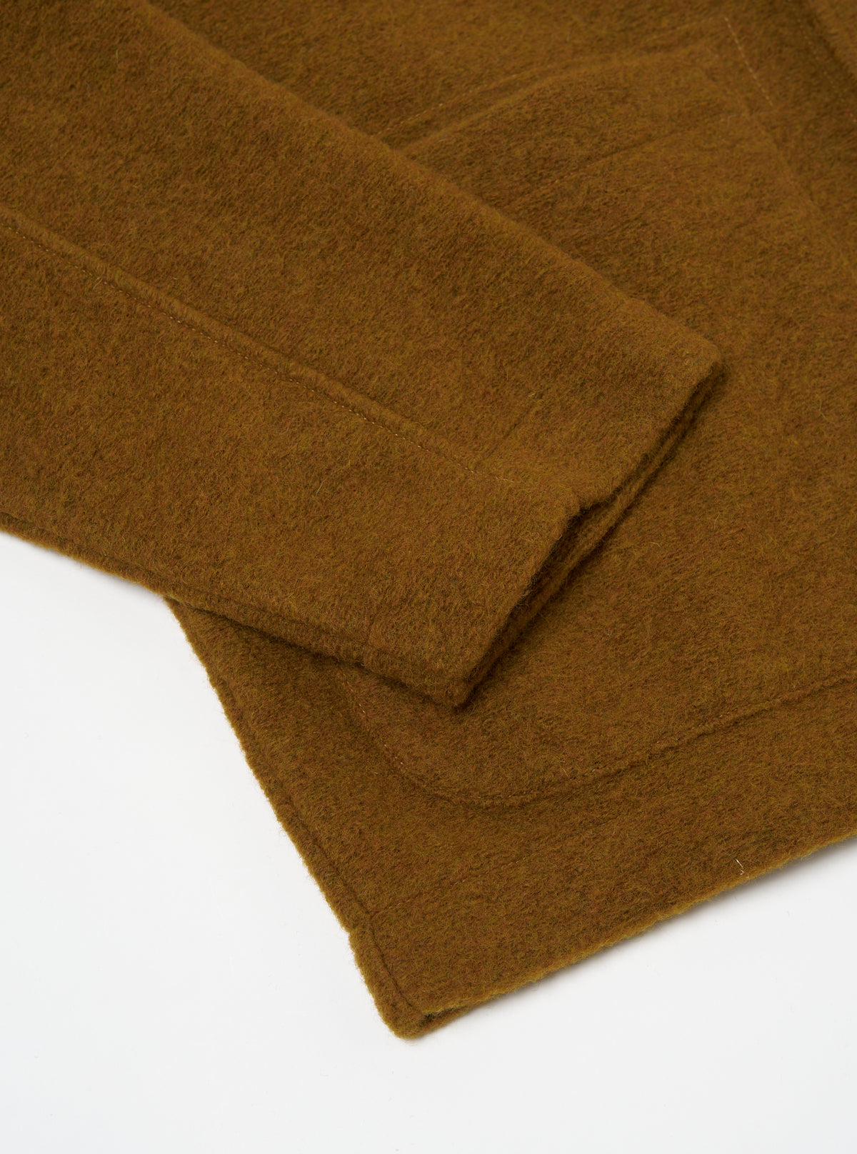 Universal Works Field Jacket in Mustard Wool Fleece