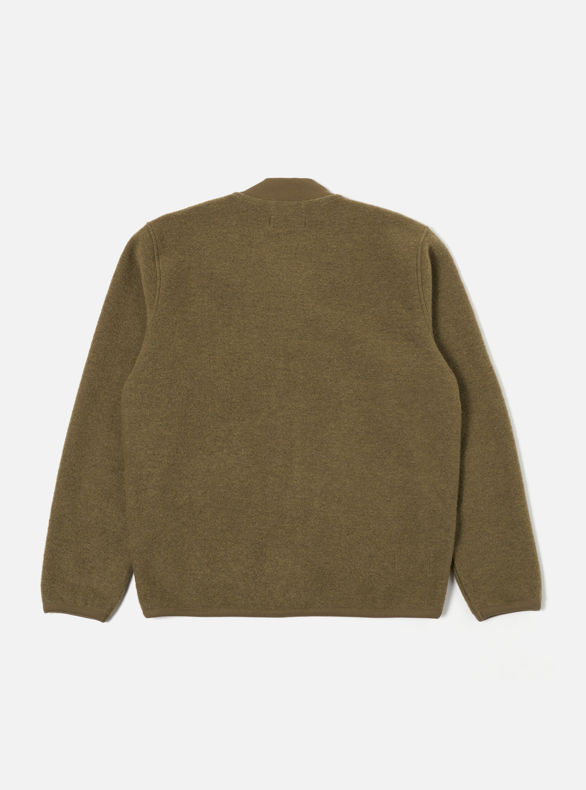 Universal Works Zip Bomber in Lovat Wool Fleece