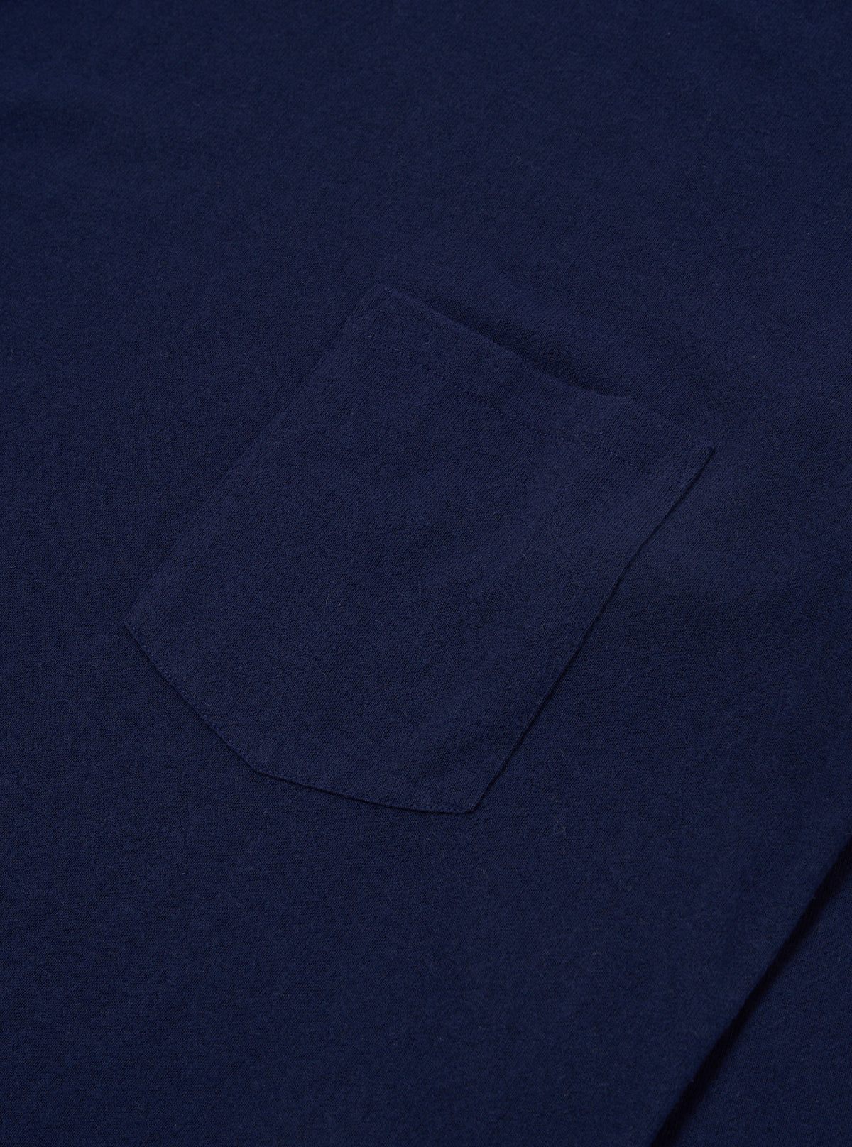 Universal Works Loose L/S Tee in Navy Recycled Wool Mix