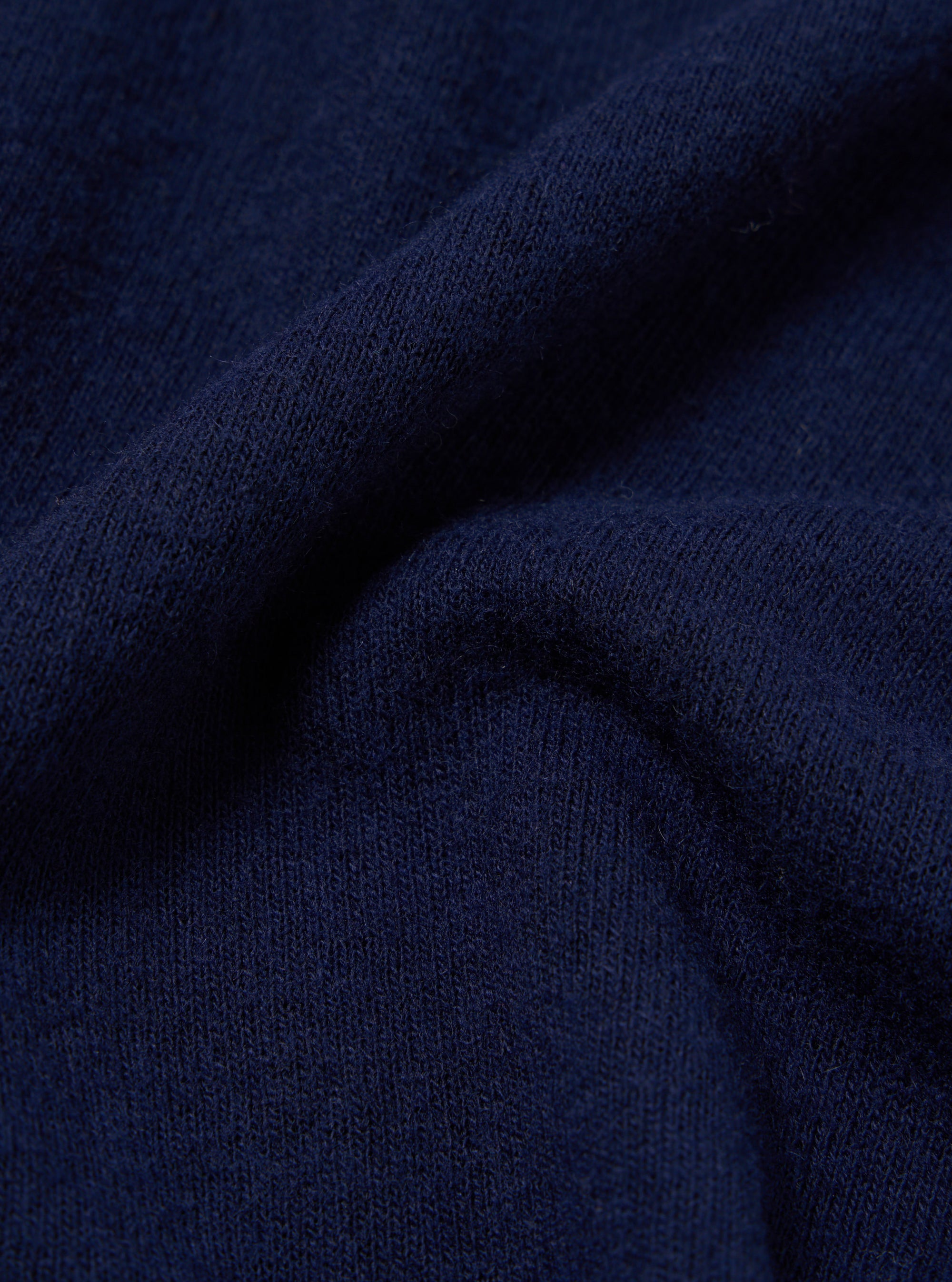 Universal Works Pullover S/S Shirt in Navy Recycled Wool Mix