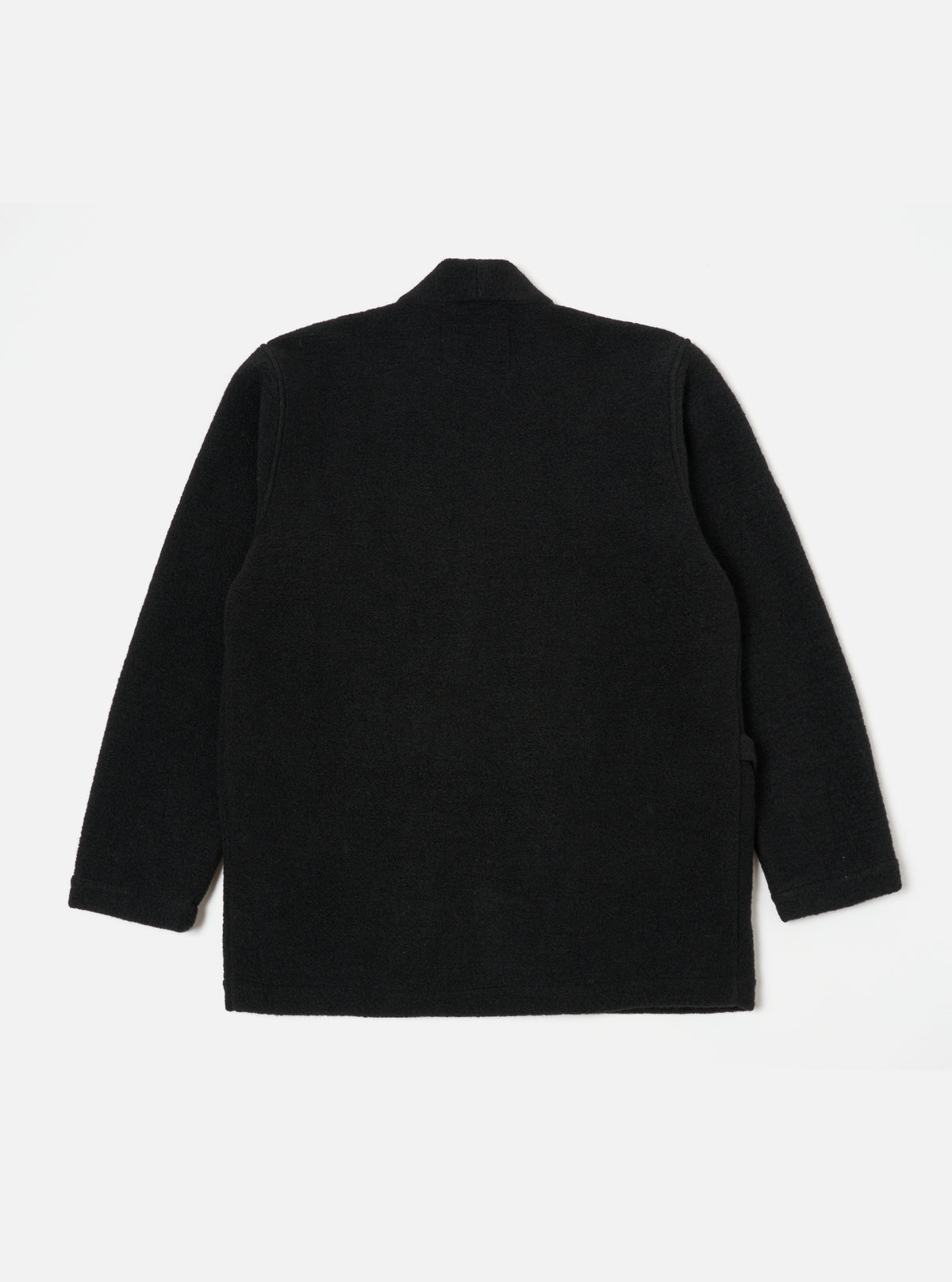 Universal Works Kyoto Work Jacket in Black Wool Fleece