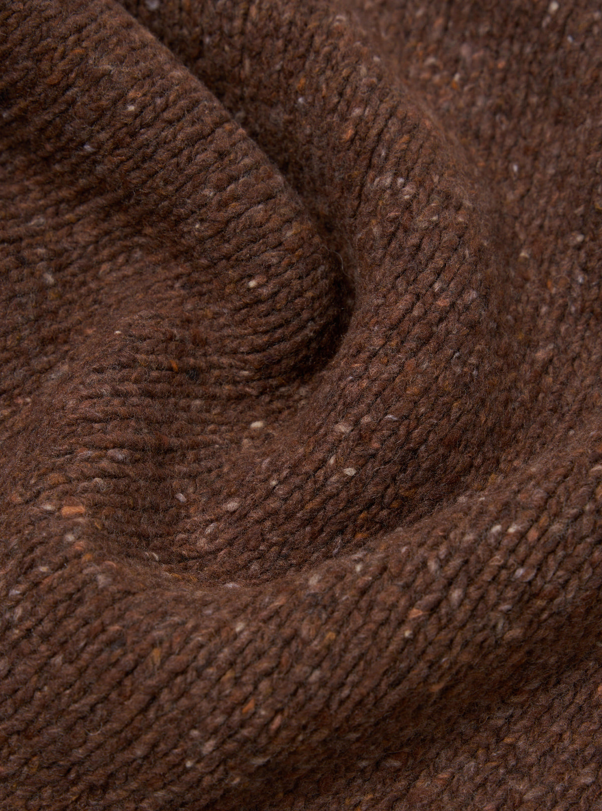 Universal Works Langdale Cardigan in Brown Tweed Knit