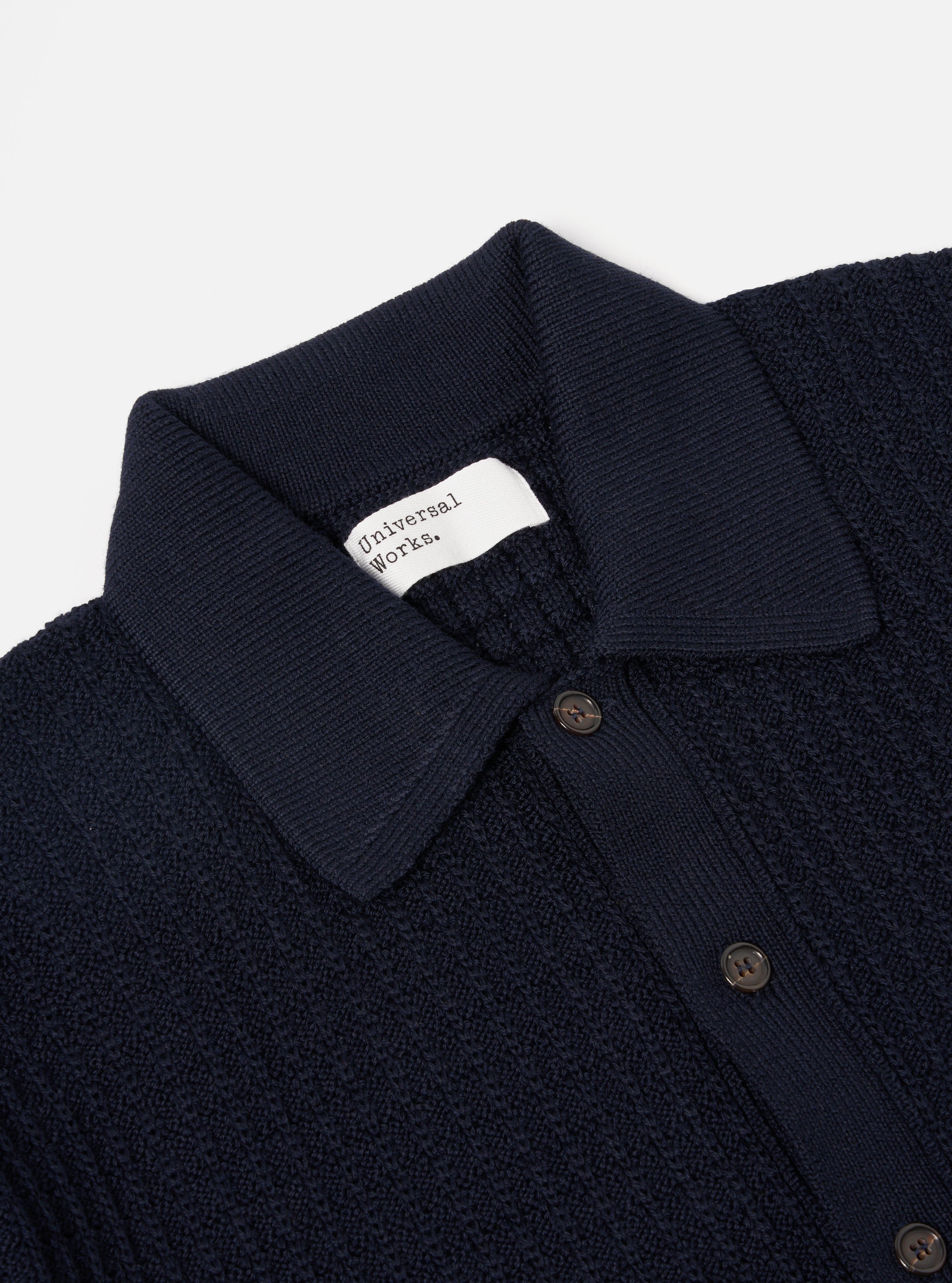 Universal Works Knit Jacket in Navy Merino Knit