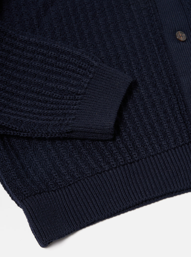 Universal Works Knit Jacket in Navy Merino Knit