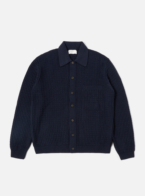 Universal Works Knit Jacket in Navy Merino Knit