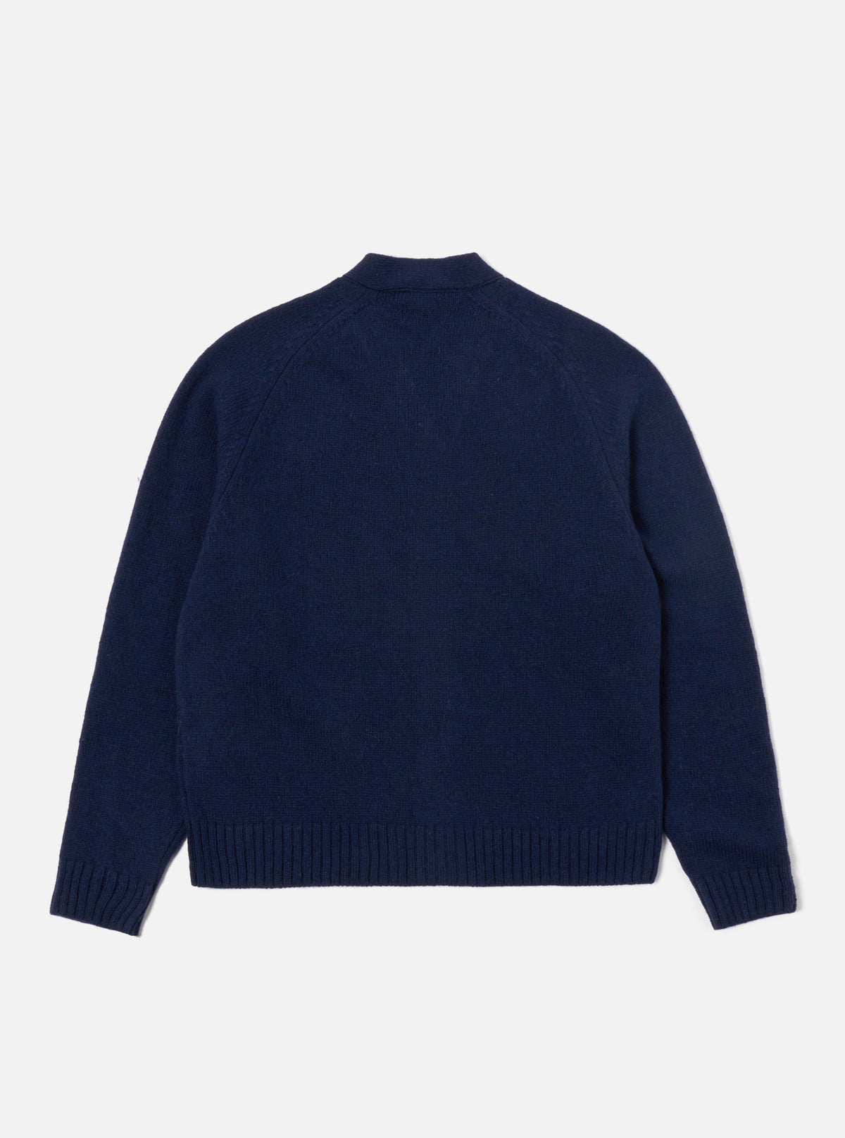 Universal Works David Cardigan in Navy Eco Wool