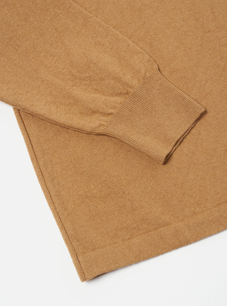 Universal Works L/S Pullover Knit Shirt in Cumin Eco Cotton