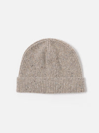 Universal Works Watch Cap in Oatmeal Tweed Knit